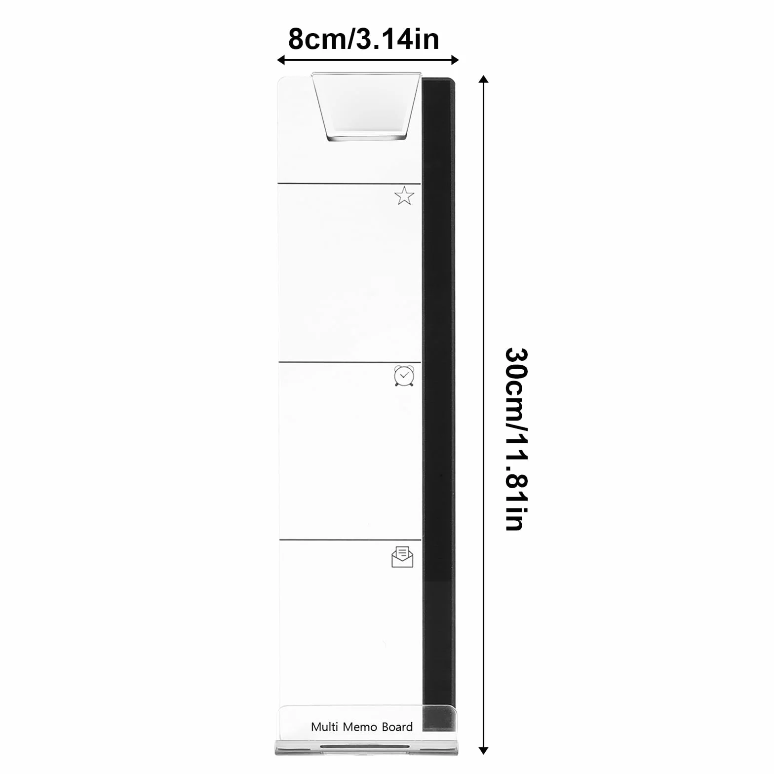 Qianyu Akrylowa tablica na notatki do monitorów bez krawędzi, materiały dekoracyjne do biura dla kobiet mężczyzn panel boczny komputera, uchwyt na karteczki, akcesoria na biurko, biurko, tablica
