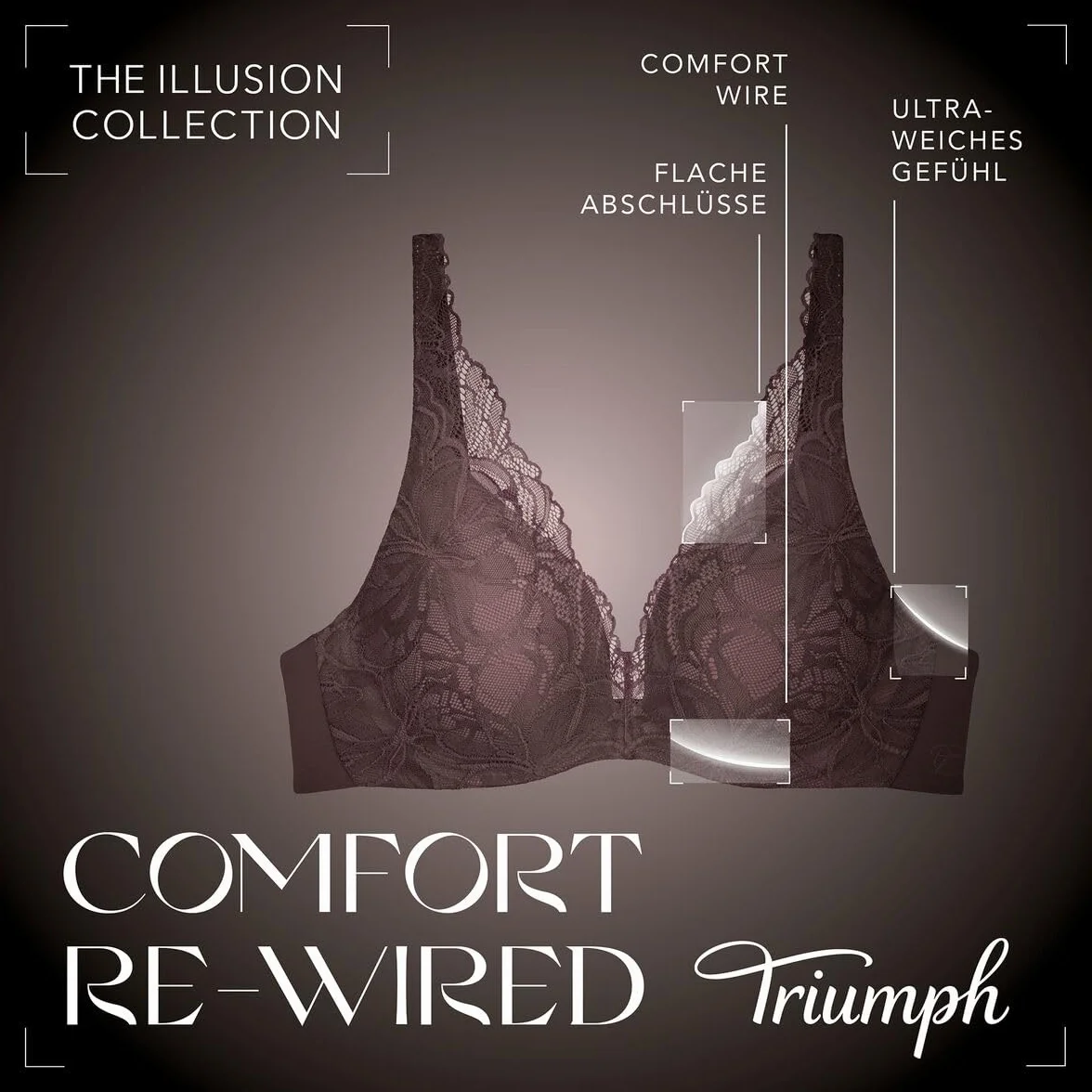 Triumph Biustonosz Kobiety Body Make-up Illusion Lace Balconette