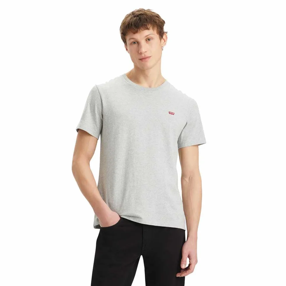 Levi's Mężczyźni Ss Original Housemark Tee T-Shirt, Mid Tone Grey Heather Jersey, M