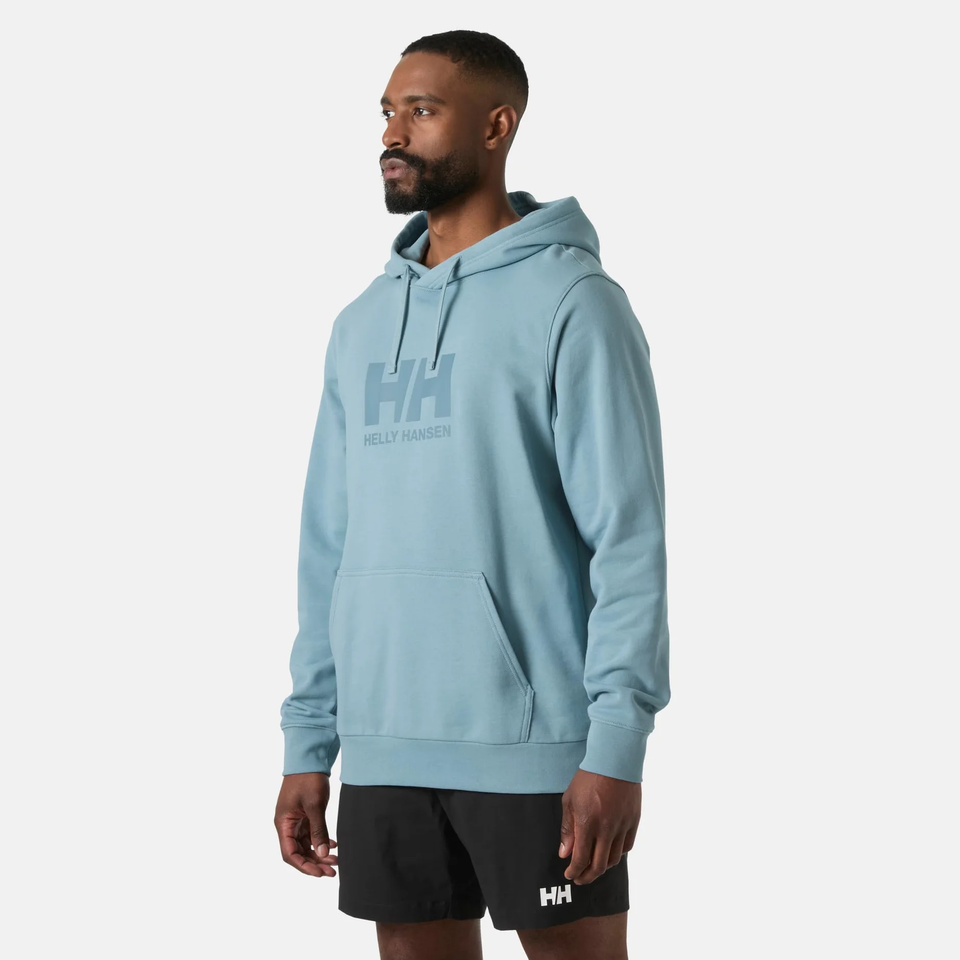 Helly Hansen Męska bluza z kapturem z logo Hh, Windy Blue, L, Wietrzny niebieski, L