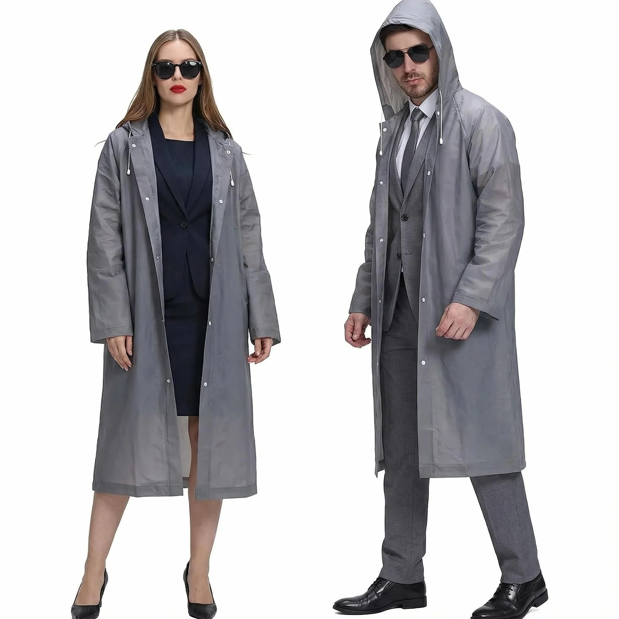 2 stk. Ponczo przeciwdeszczowe dla kobiet i mężczyzn, płaszcz przeciwdeszczowy, ochrona przed deszczem na wędrówki, wędkowanie, kemping, festiwale na świeżym powietrzu, sport, jeden rozmiar