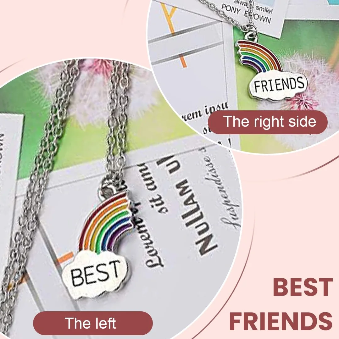 3 szt. BFF naszyjnik przyjaźni dla najlepszych przyjaciół na zawsze dziewczynka prezent urodzinowy wisiorek łańcuszek prezent