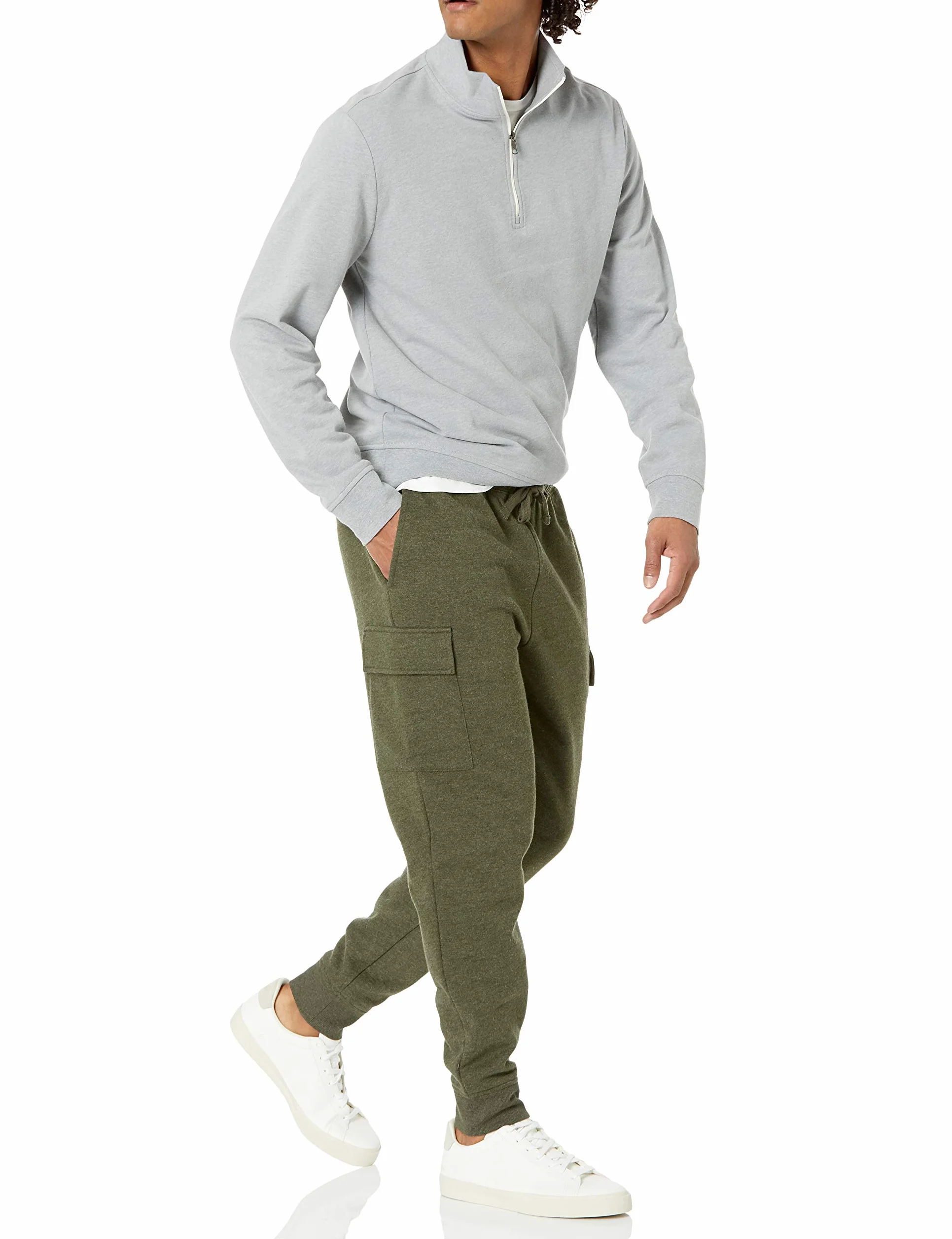 Amazon Essentials Mężczyźni Spodnie dresowe Cargo Fleece Jogger