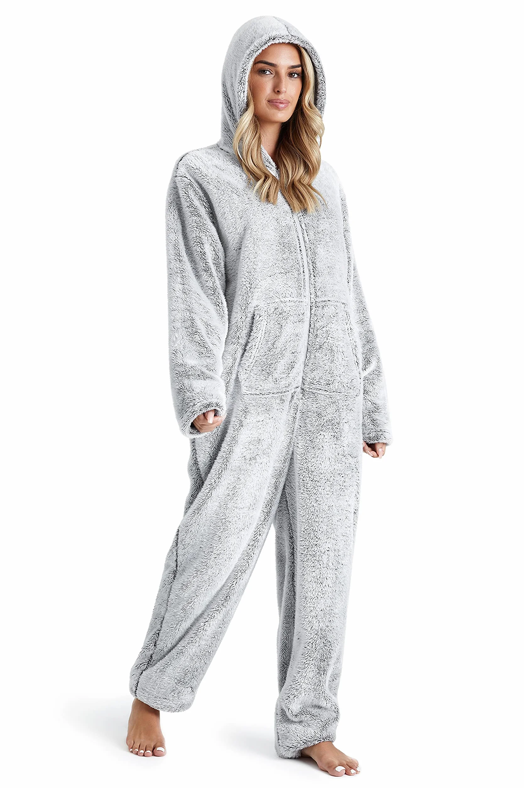 CityComfort Jednoczęściowe dla kobiet miękka wygodna piżama polarowa bielizna nocna dla kobiet puszysty polar onesie odzież wypoczynkowa rozmiary S-XL