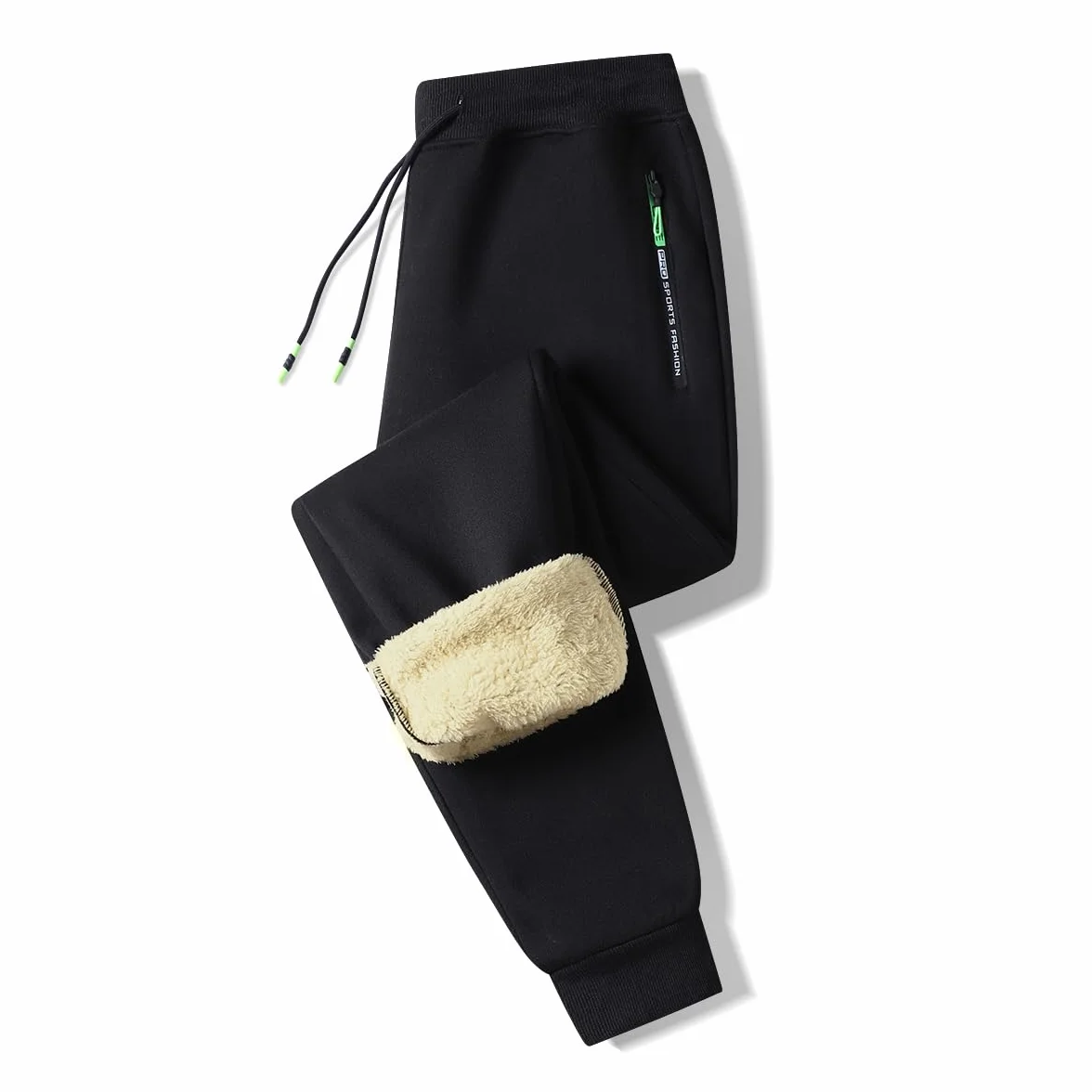 ZOXOZ Jogging Spodnie Mężczyźni Bawełna Termo Lined Ciepłe Zimowe Fleece Spodnie treningowe Sportowe Spodnie