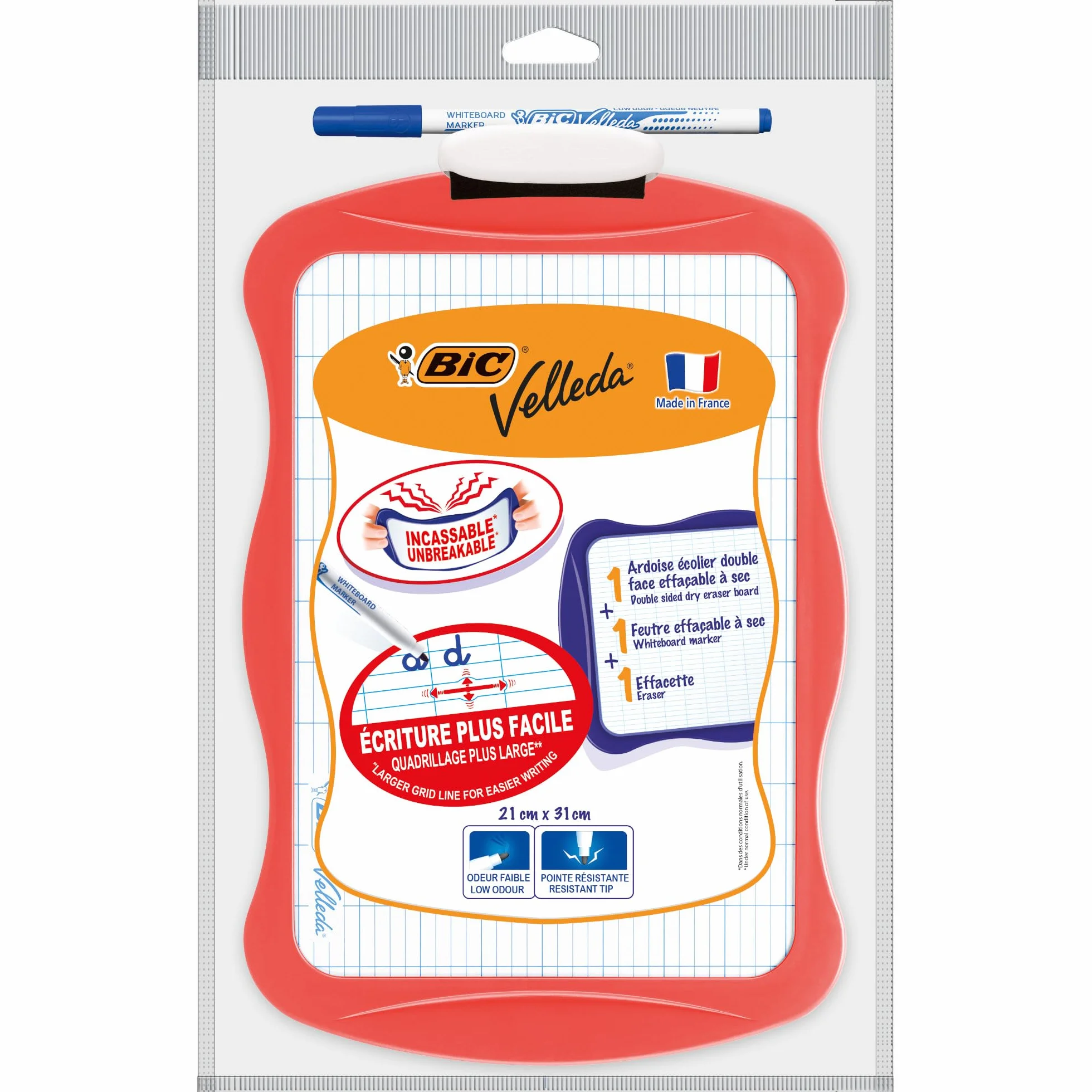 BIC Kids Velleda tablica+marker+wymazywacz Pouch 1+1+1szt