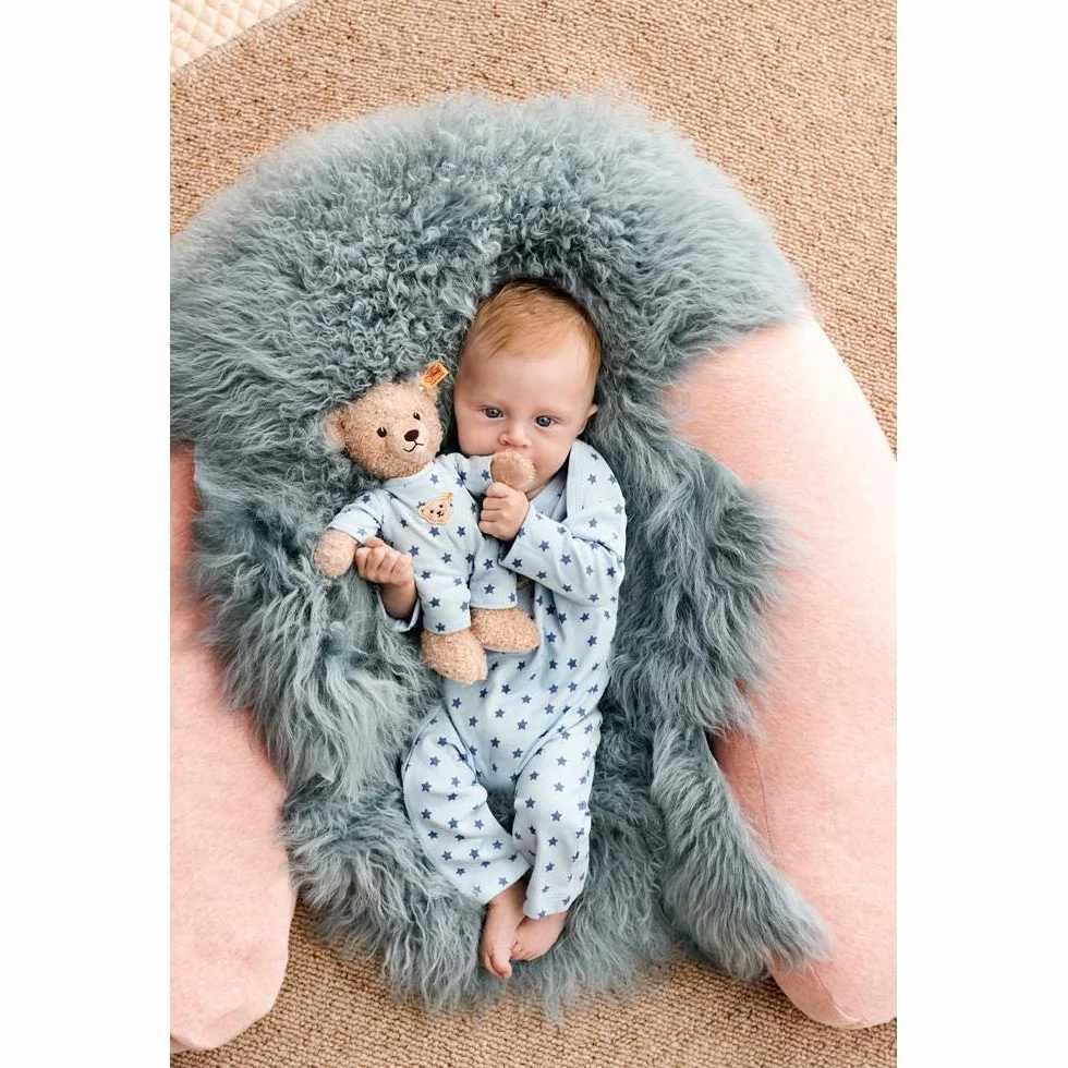 Steiff Baby Teddy & Me Miś Chłopiec z Piżamą, Beżowy/Niebieski