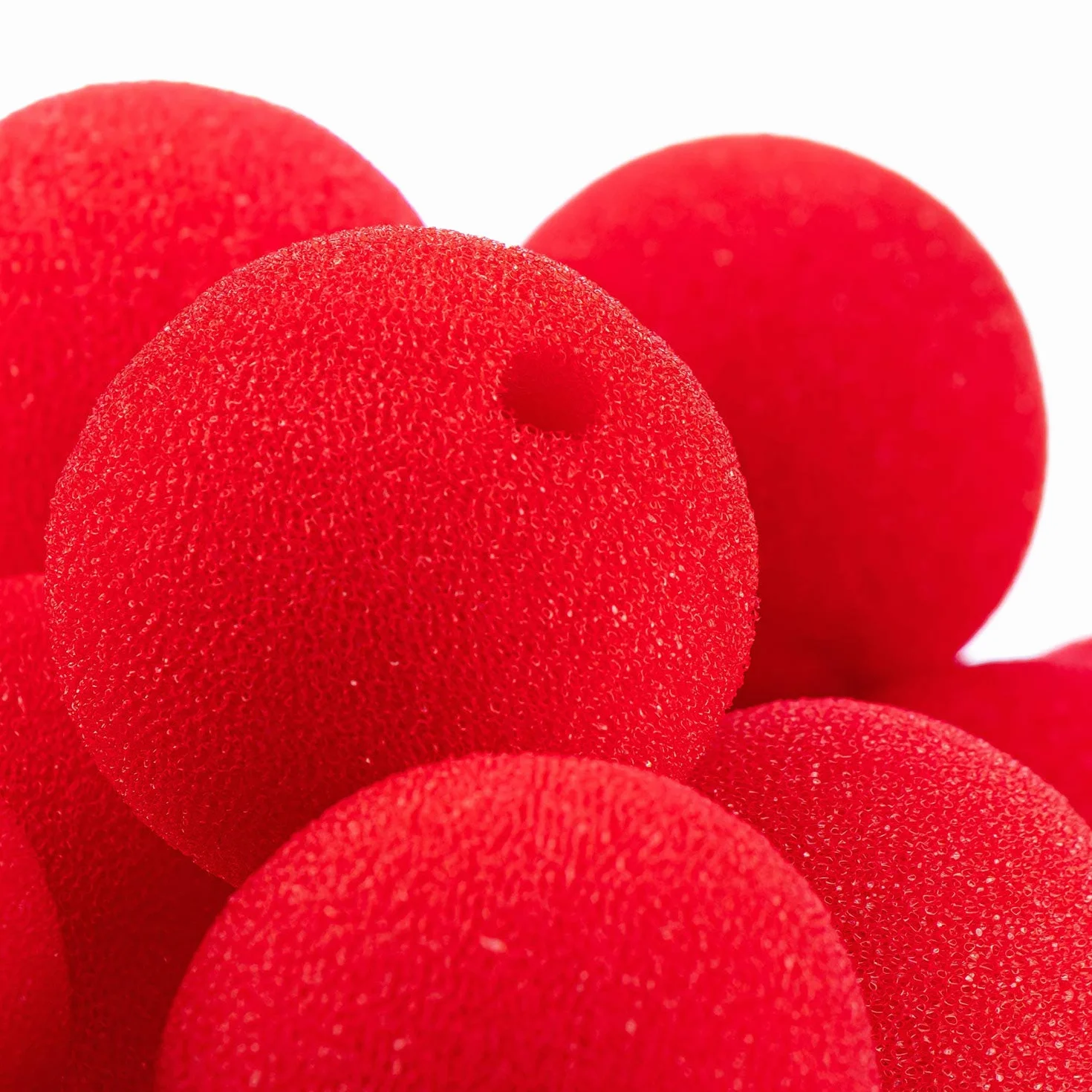 com-four® Czerwone piankowe nosy klaunów – Ø 5 cm – zabawne nosy gabkowe na kostiumy, Mardi Gras, karnawal i imprezy tematyczne
