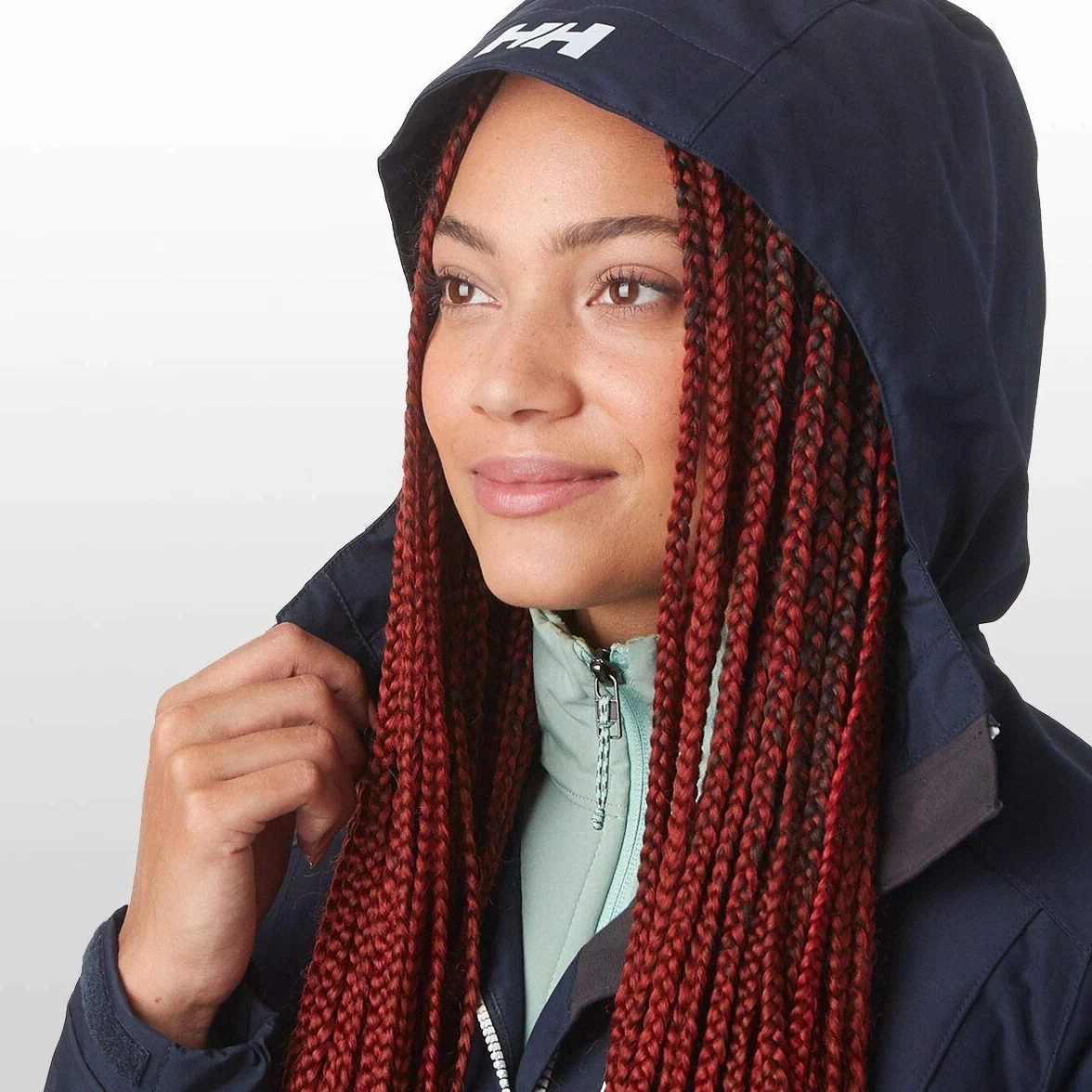 Helly Hansen Belfast lekka, wodoszczelna, wiatroszczelna, oddychająca kurtka przeciwdeszczowa z kapturem Kobiety Long Belfast Lightweight Waterproof Windproof Breathable Raincoat Jacket With Hood