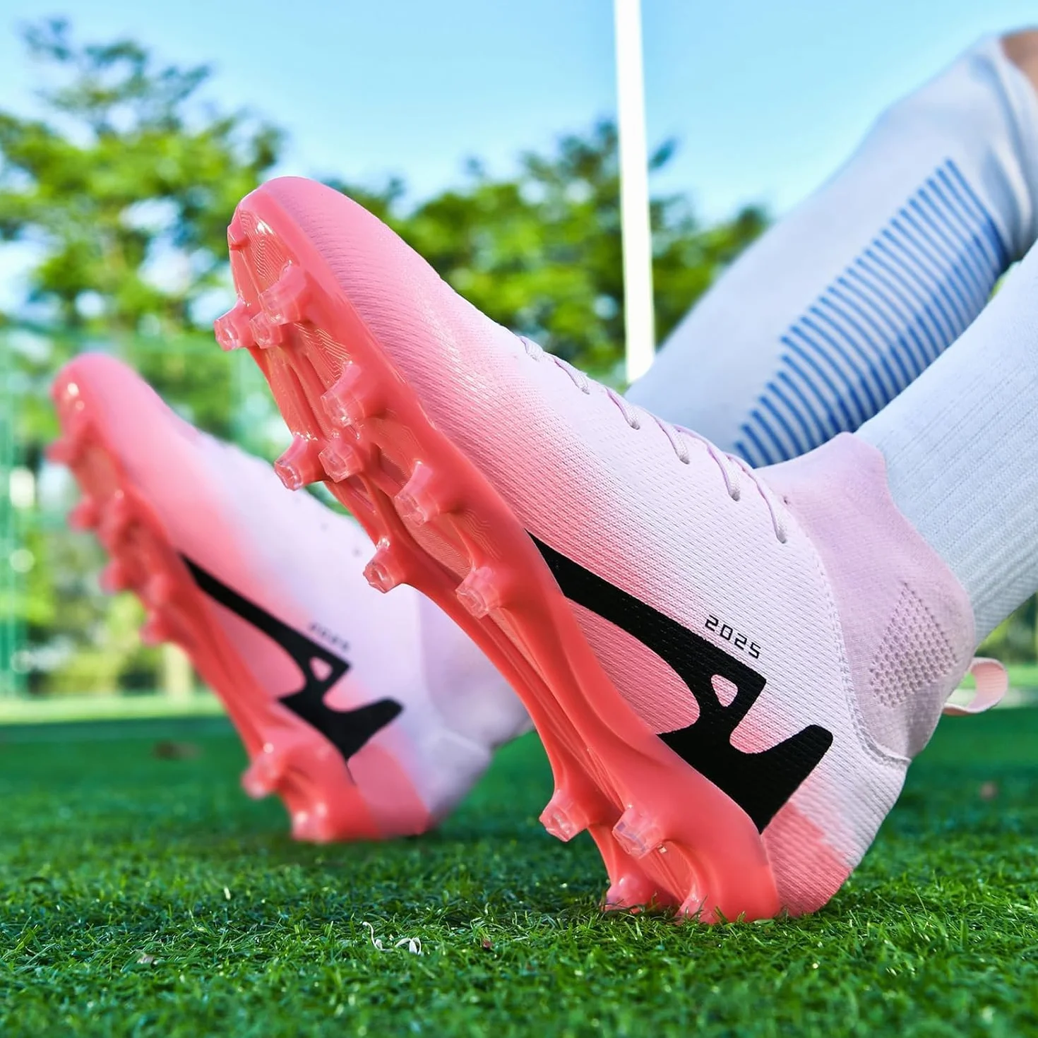 Męskie buty do piłki nożnej, High Top Spike Cleats, profesjonalne buty do piłki nożnej, atletyka, buty sportowe, buty sportowe
