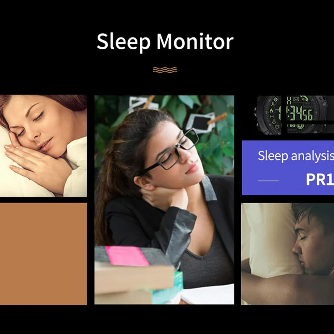 Smartwatches Sleep Tracker wodoszczelny IP68, krokomierz, do biegania, pływania, aktywności na świeżym powietrzu, zegarek sportowy, cyfrowy smartwatch dla mężczyzn i kobiet, z systemem Android iOS (czarny)
