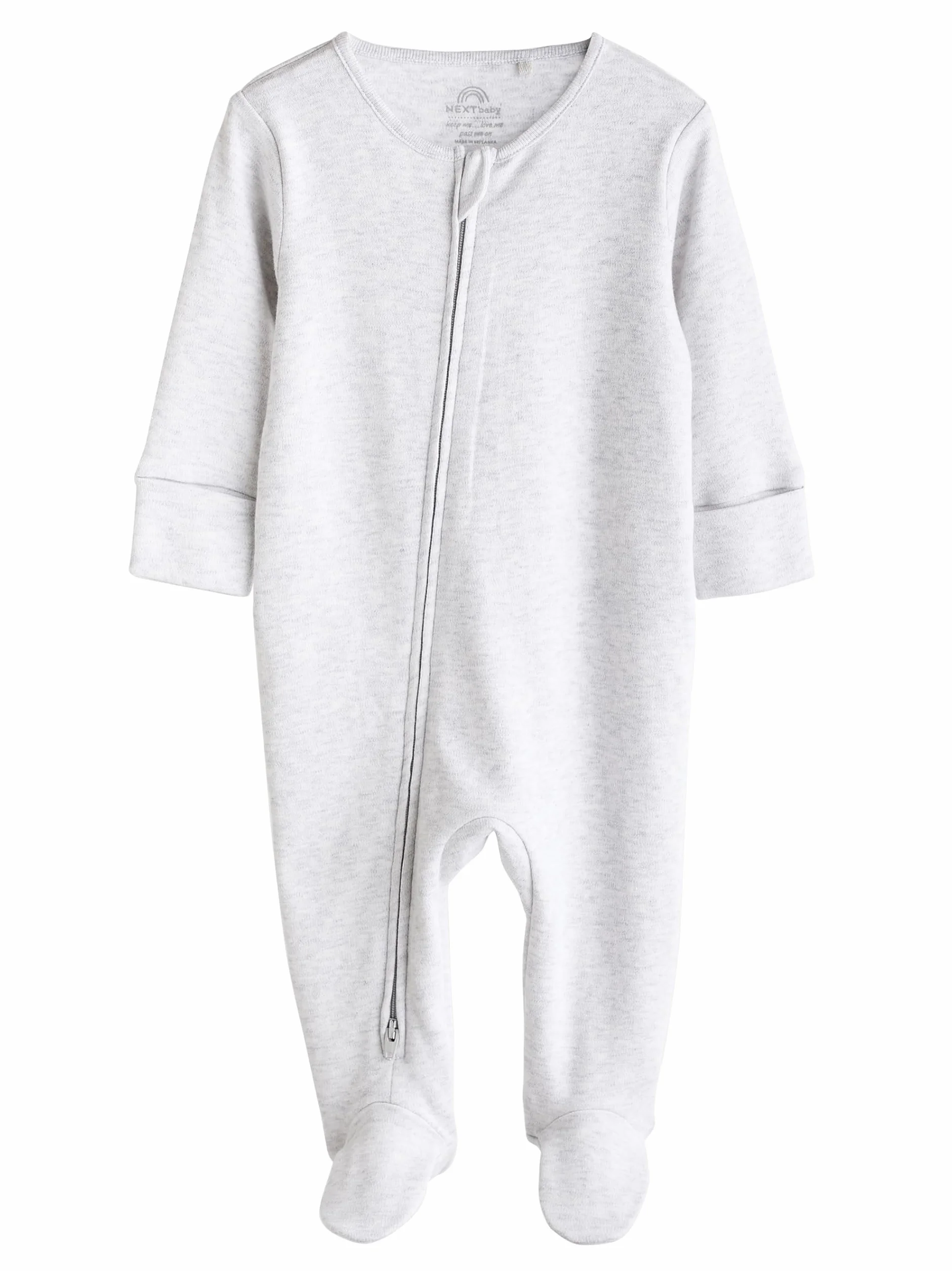 NEXT Noworodki unisex Zestaw 3 par śpioszków niemowlęcych ze 100% bawełny z suwakiem Essential