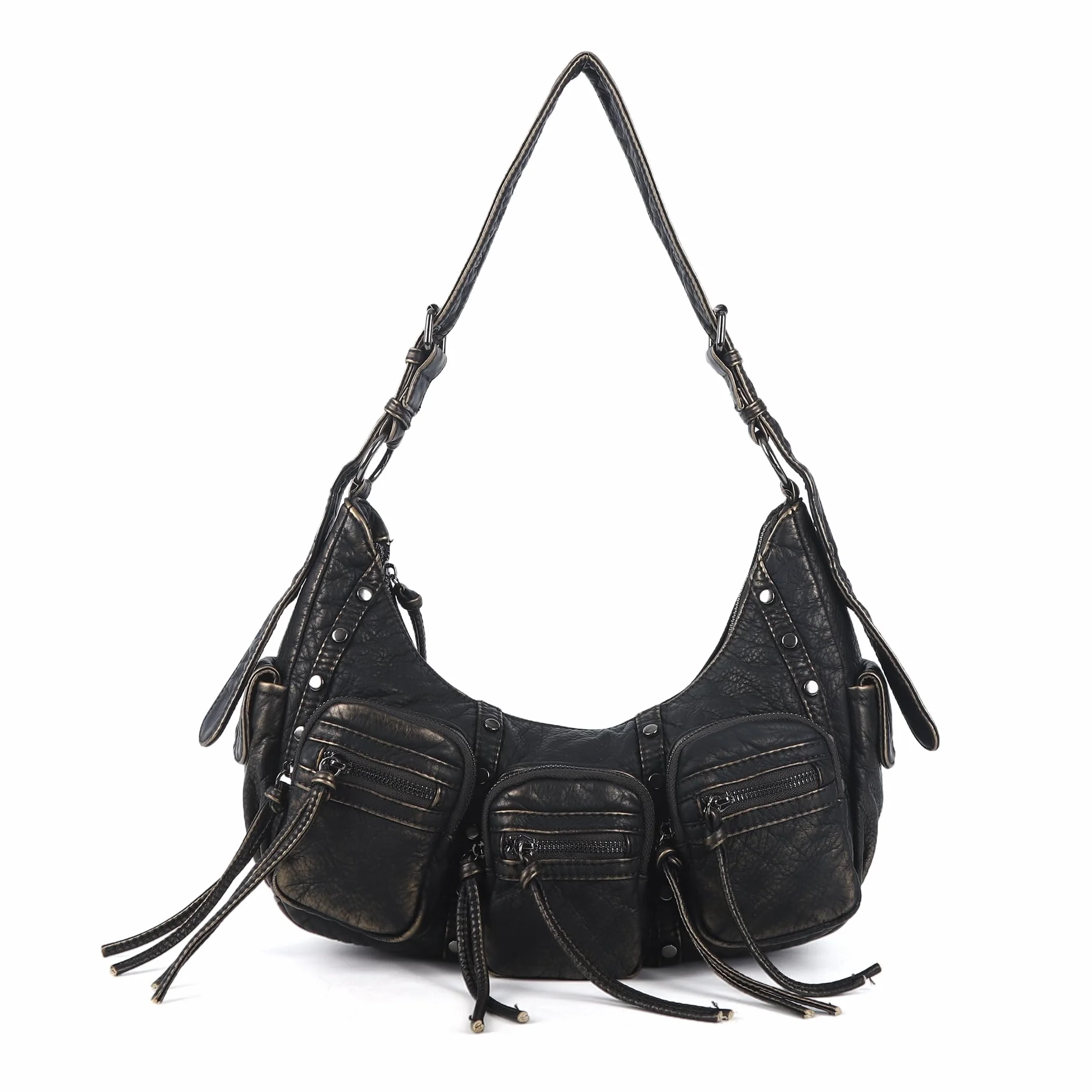 Angel Kiss Torby hobo torebka dla kobiet Y2K torba na ramię z wieloma kieszeniami designerska tornister nabijane torebki z paskiem