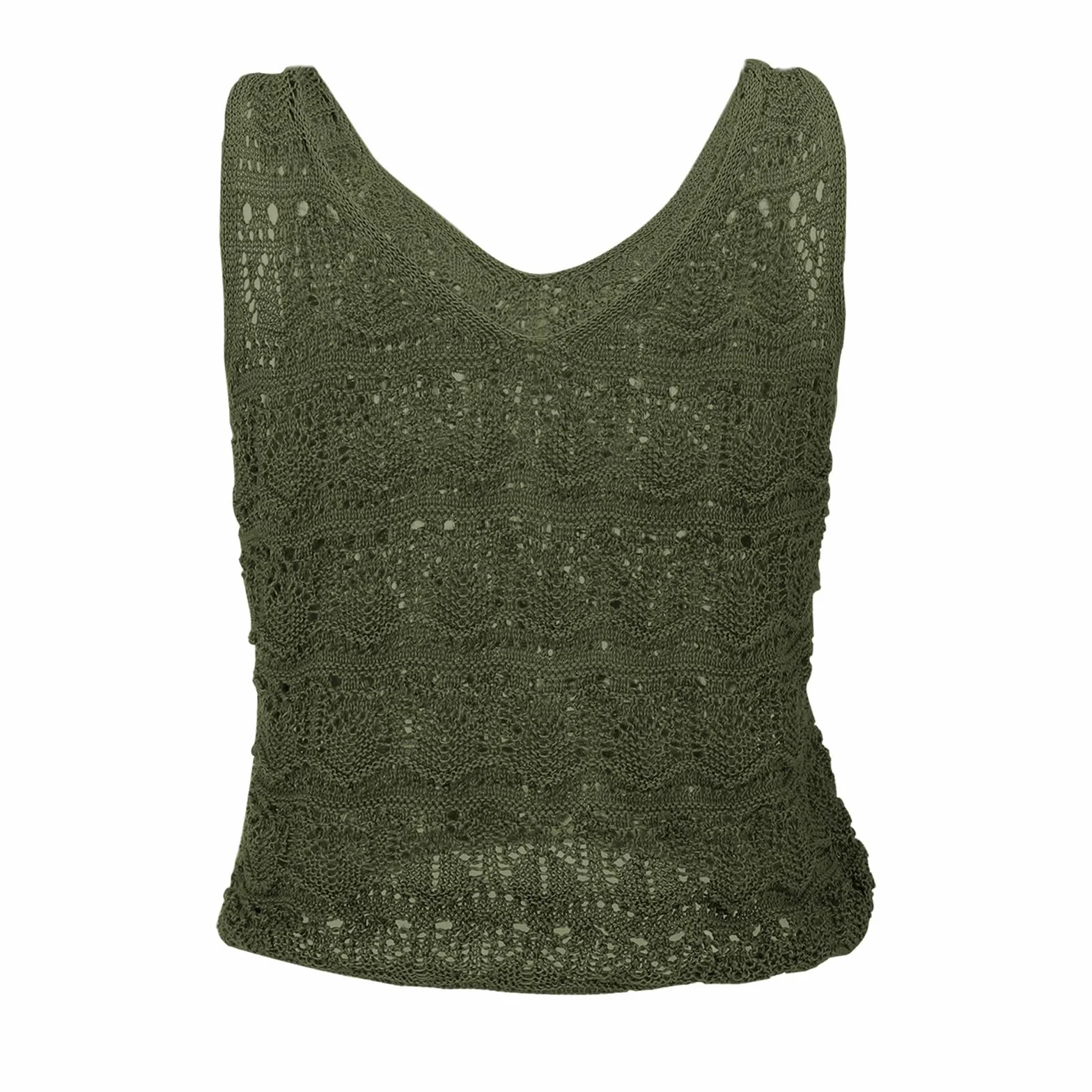 Damskie lekkie podkoszulki podkoszulki kamizelka koszula damska tank top dla kobiet 2024 modny dekolt w serek szydełkowane koszule bez rękawów sweter kamizelka ubrania na uczelnię