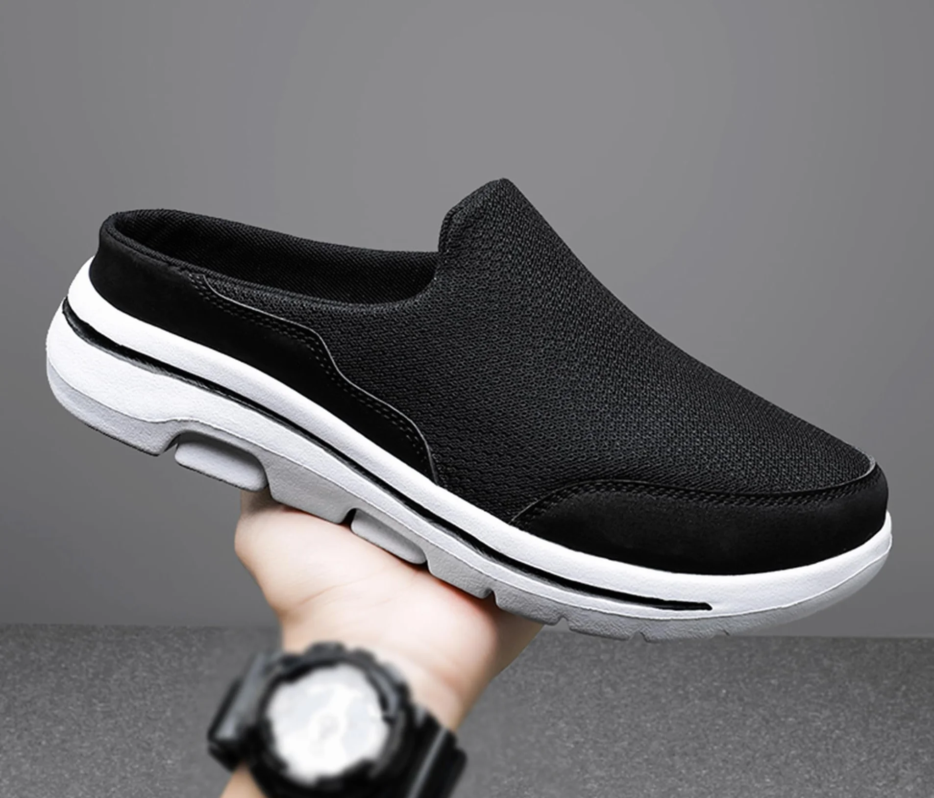 SMajong Clogs damskie letnie kapcie męskie, lekkie, oddychające buty ogrodowe, antypoślizgowe, wsuwane, uniseks, rozmiar 36-48