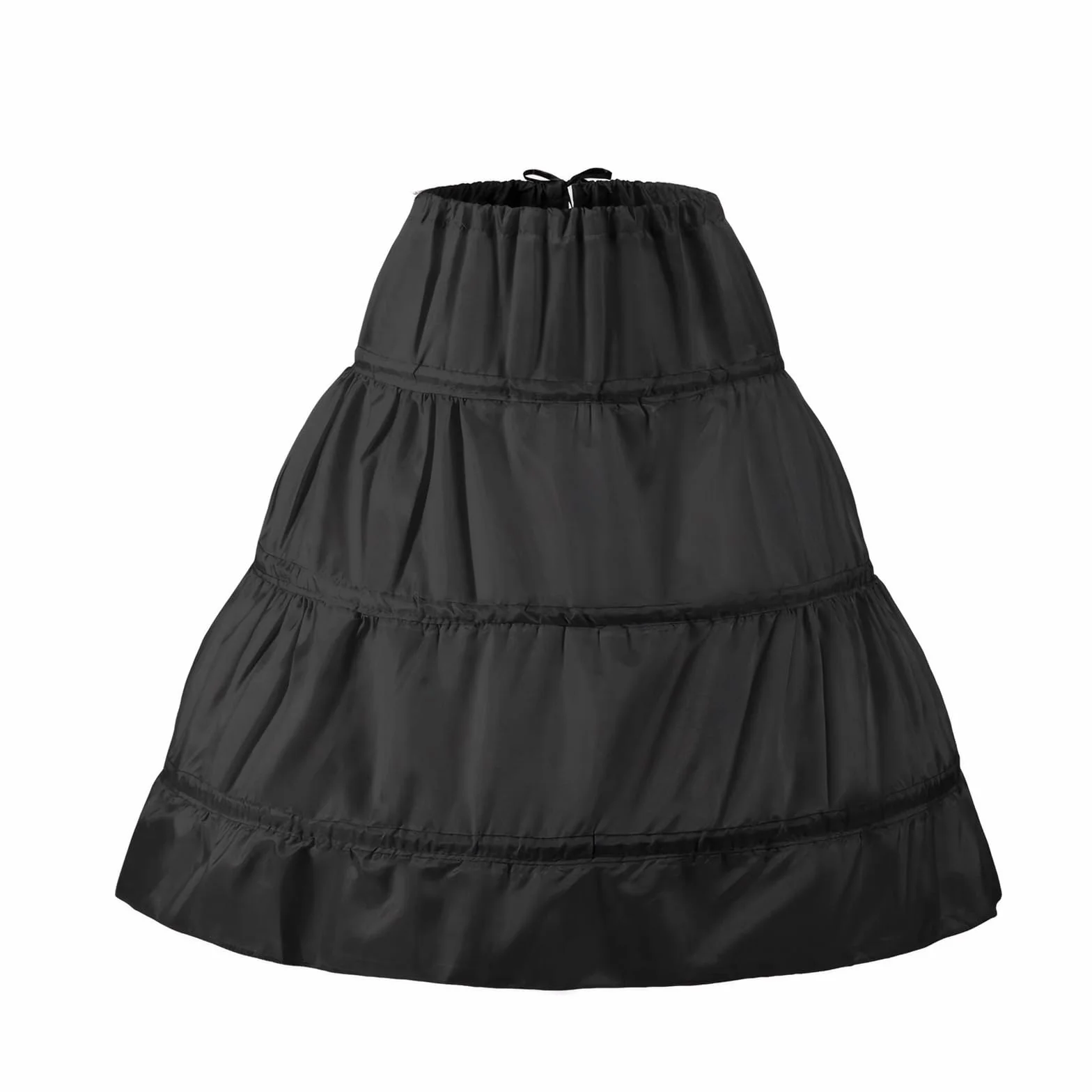 3 kolczyki kreole, spódniczka dla dzieci, dziewczynek, spódnica, krynolina, spódnica, dla dziewczynek, do sukienki księżniczki, kolor czarny, czarny, C