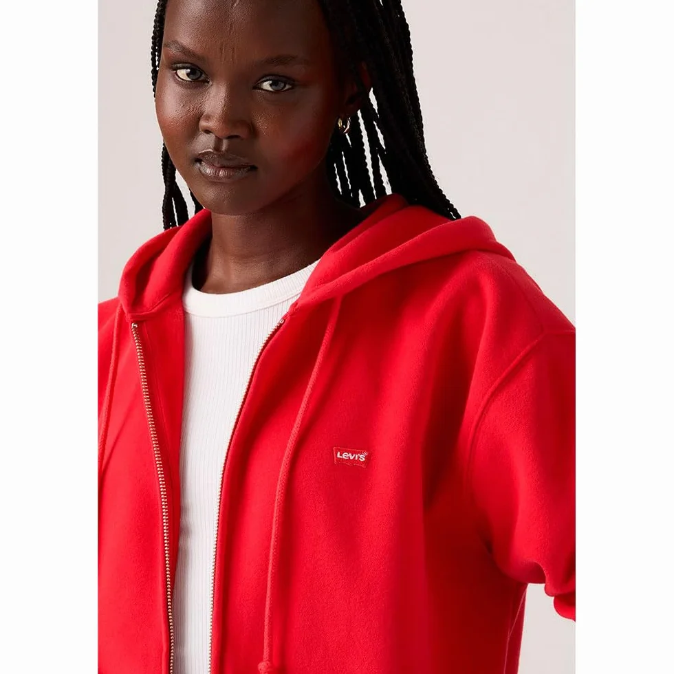 Levi's Damska bluza z kapturem Everyday Zip Hoodie, czerwony (True Red), XS