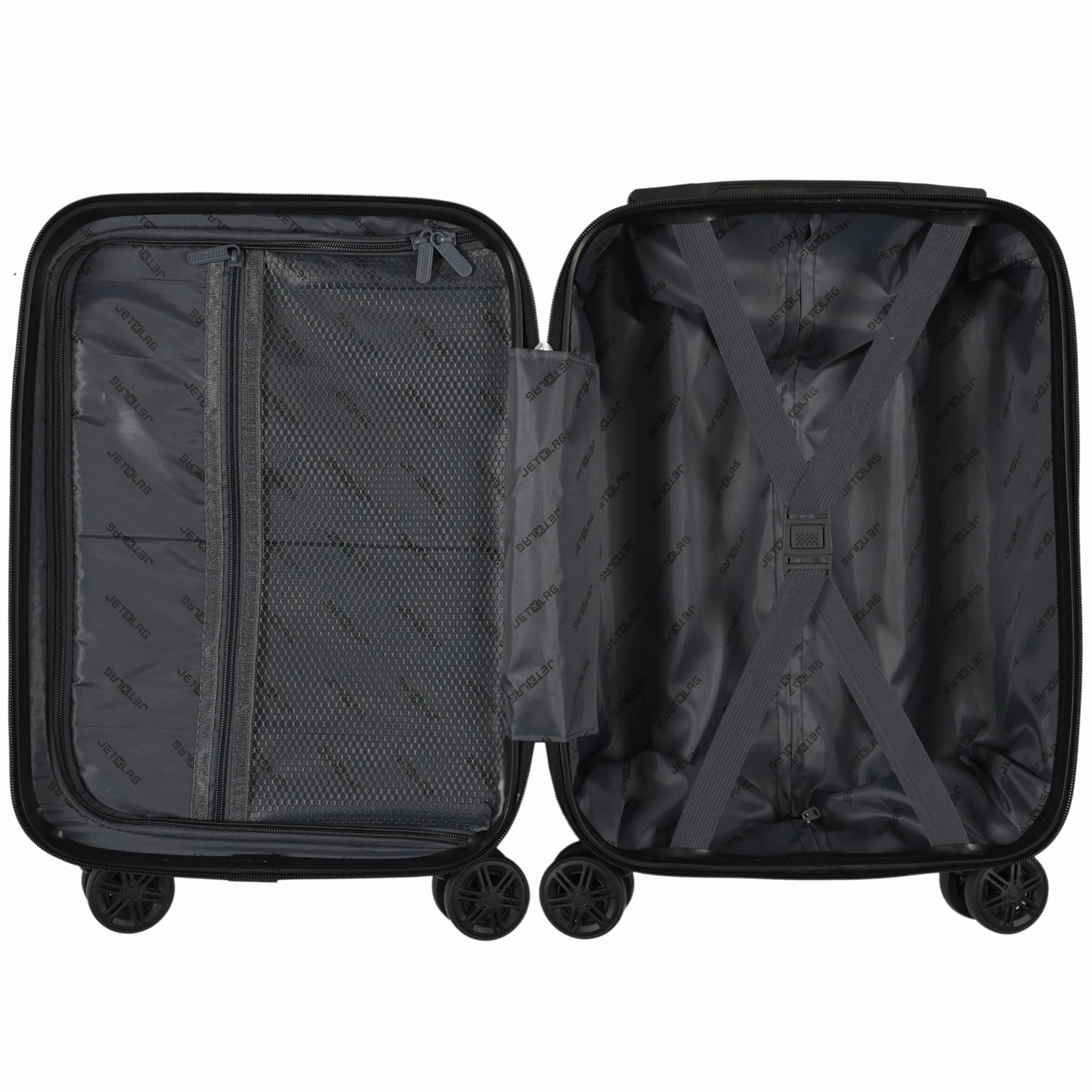 JET LAG, Set of 3 Rome Suitcases 36L 60L 86L, Elegant and Modern Design, Optimal Storage Capacity, Robust and Durability, Carrying Comfort, Blue