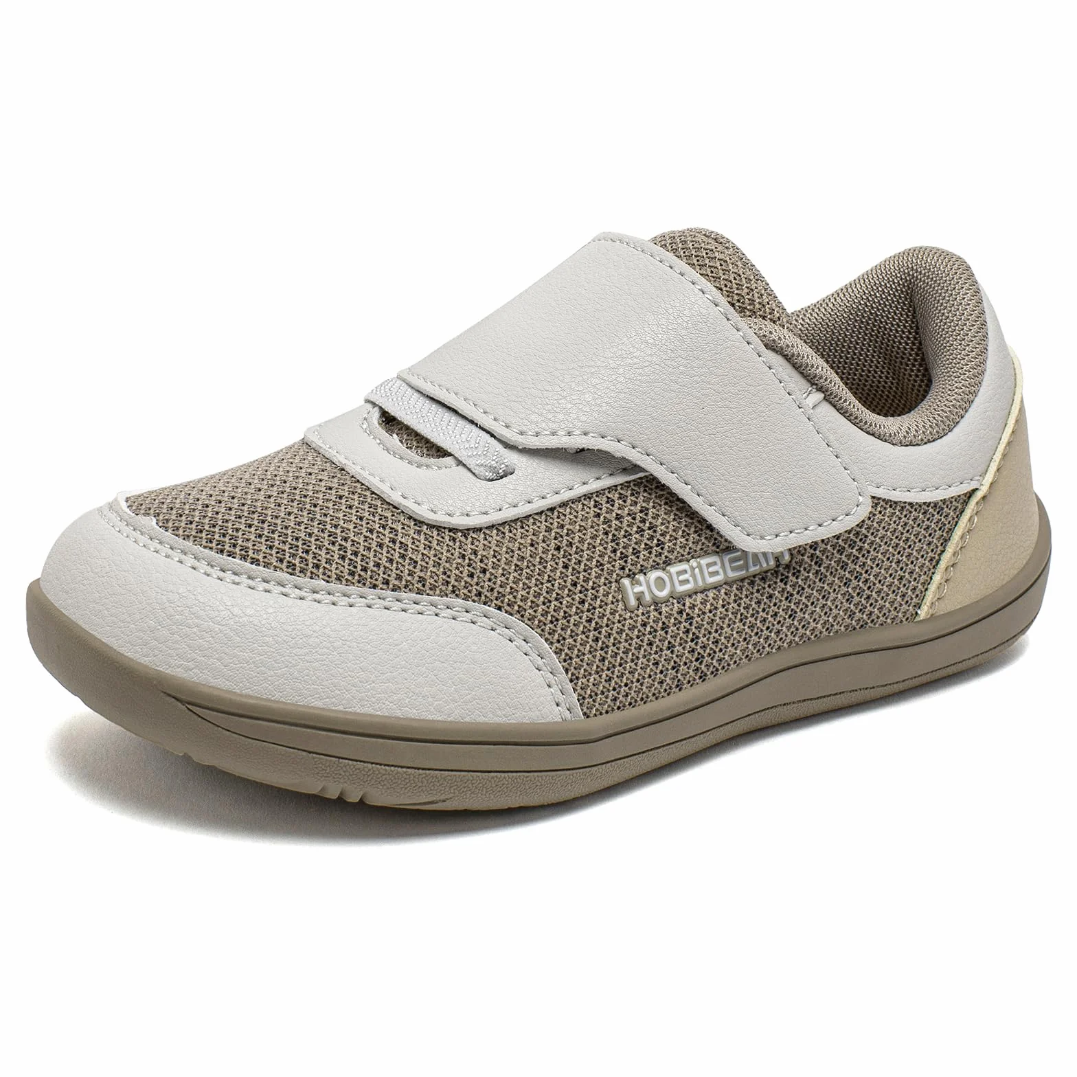 HOBIBEAR Dziecięce buty do chodzenia boso, szerokie trampki, dla chłopców i dziewczynek, oddychające, antypoślizgowe, minimalistyczne buty do chodzenia z zapięciem na rzepy, wygodne buty do chodzenia