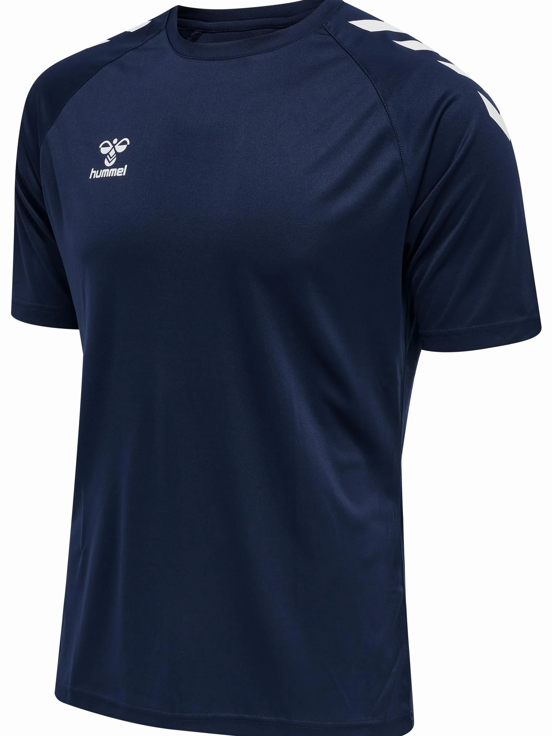 hummel T-shirt biały niebieski, L męski