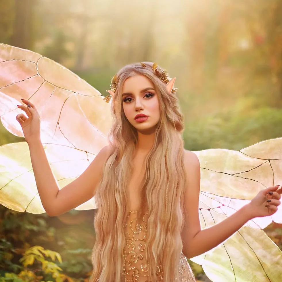 Aomig 2/3 pary damskie uszy elf, uszy elfa, lateks wróżka lateksowe uszy na cosplay uszy elf Halloween Boże Narodzenie każda impreza tematyczna