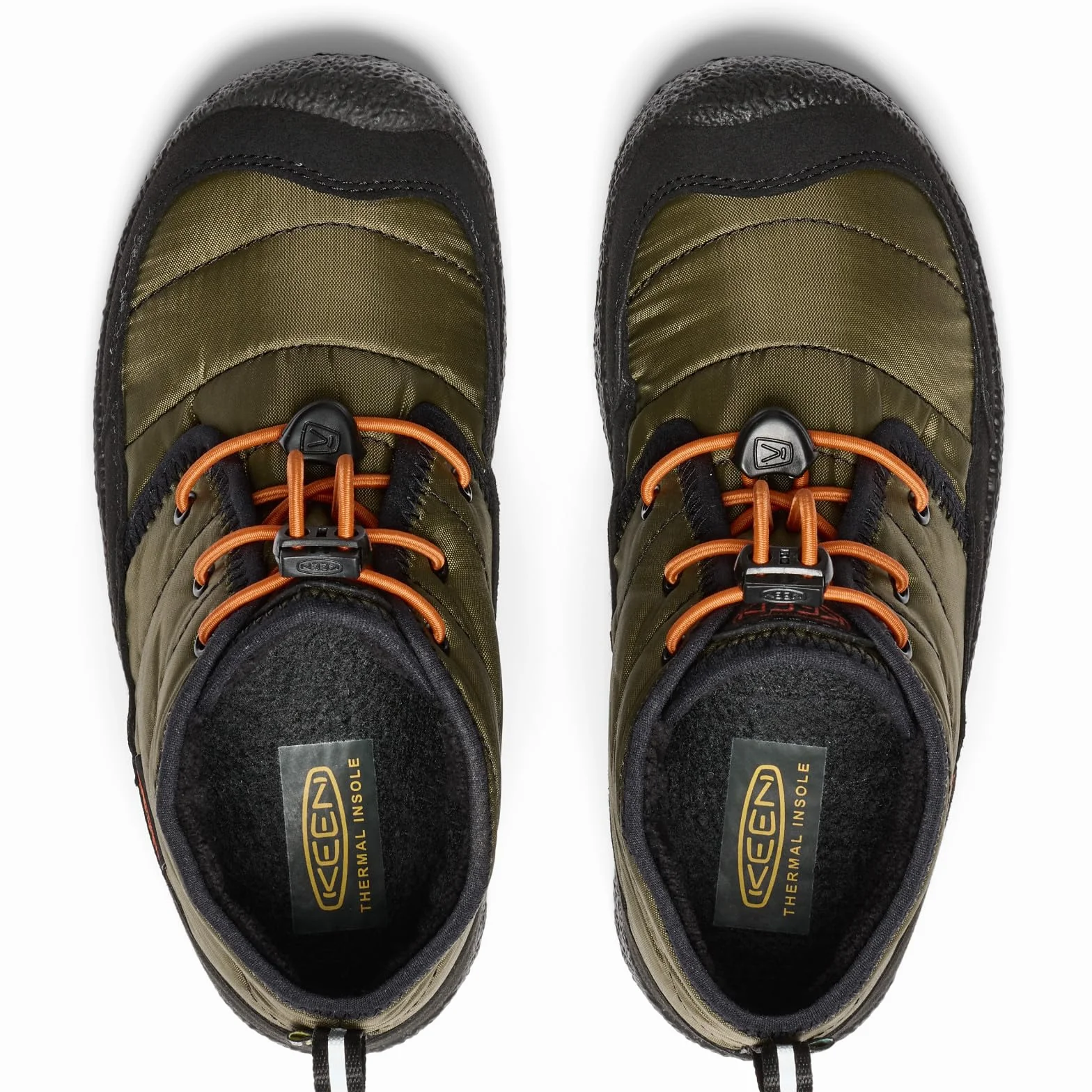 KEEN Unisex dziecięce buty Howser 2 Chukka wodoodporne buty, Ciemny oliwkowy złoty płomień, 39 EU
