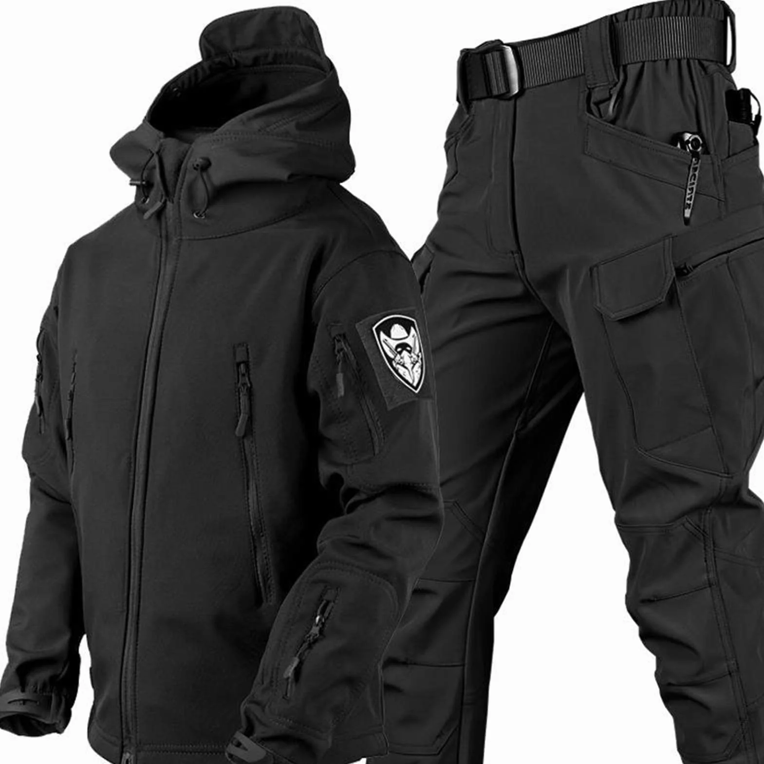 Taktyczna kurtka i spodnie zestaw dla mężczyzn - wodoodporny kamuflaż wojskowe kombinezony softshell, mundur wojskowy mundur bojowy strój