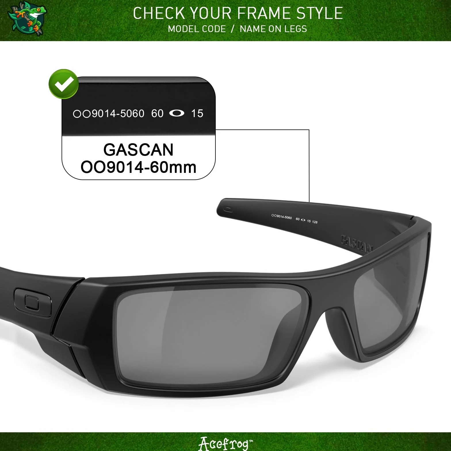 Acefrog 4 pary polaryzacyjnych soczewek zamiennych do okularów przeciwsłonecznych Oakley Gascan OO9014, idealne dopasowanie, odporne na pękanie, zarysowania, opakowanie wartościowe, Multicoloured