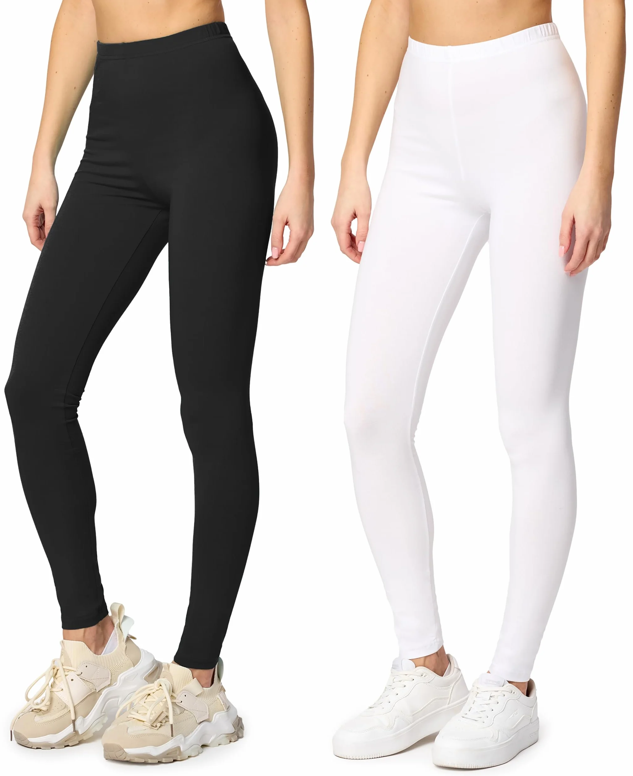 Merry Style Legginsy Damskie z Bawełny Dwupak MS10-198