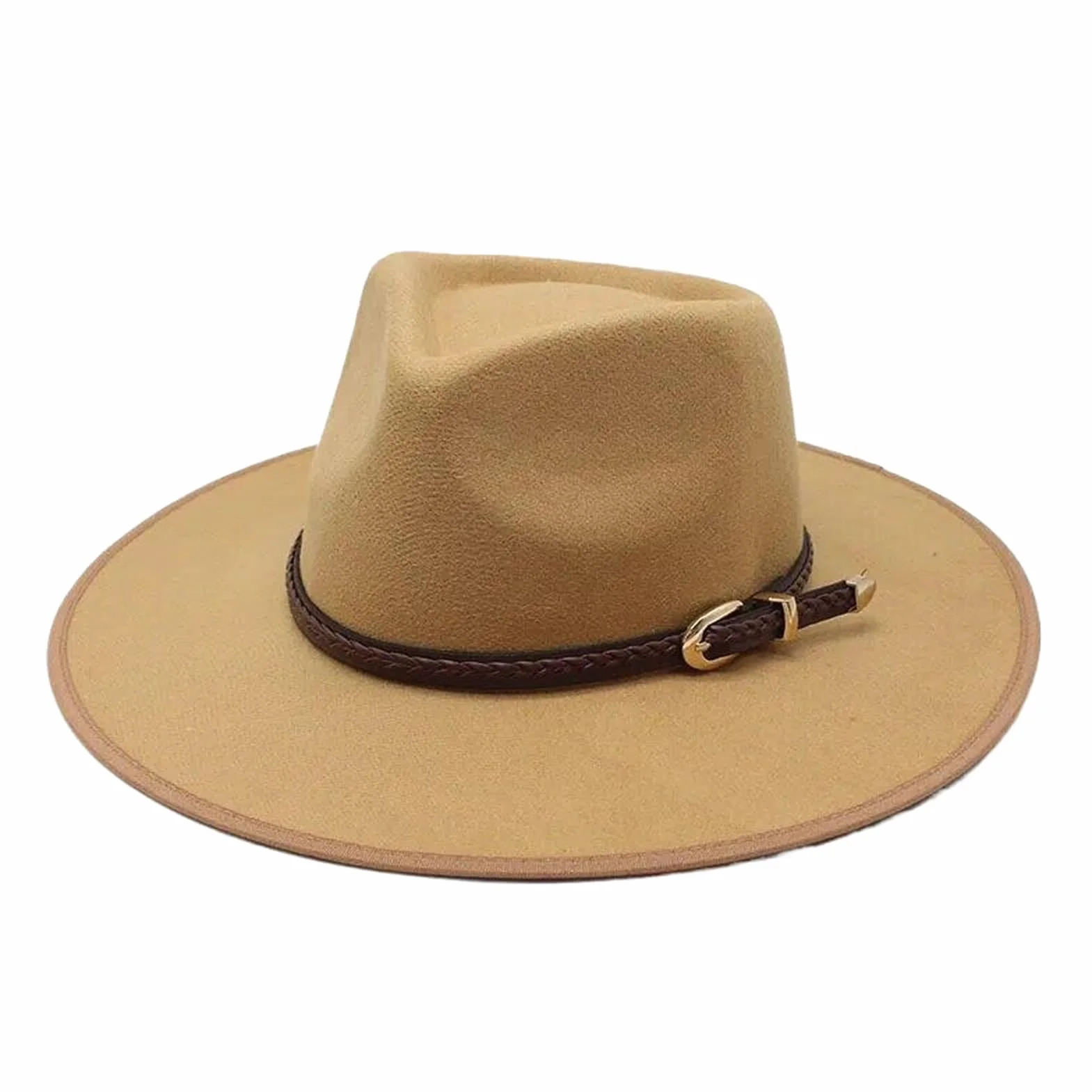 Damski zimowy wełniany kapelusz fedora męski prosty szeroki daszek vintage filcowe czapki jazzowe top czapka Trilby
