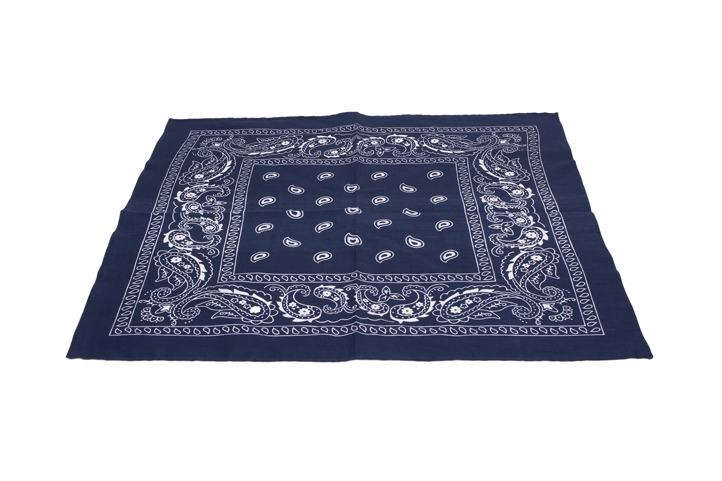 Macahel Bawełniana chustka/bandana z wzorem paisley, granatowy, Rozmiar uniwersalny