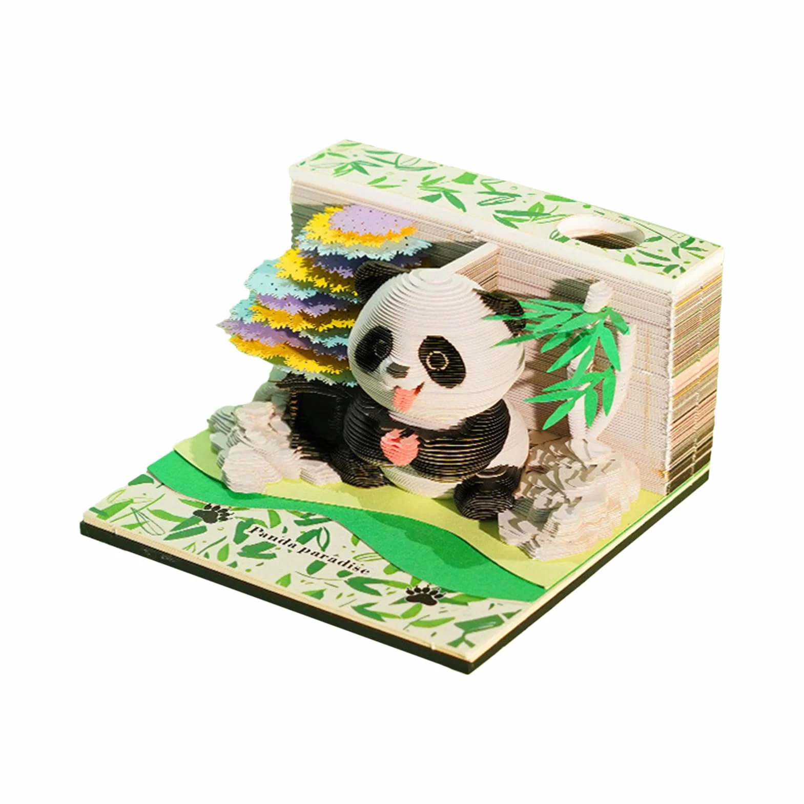 Kalendarz 3D, papier panda rze?ba notatnik, kalendarz 3D, do klasy, domu i nauczyciela, do pracy, urlop, trening fitness