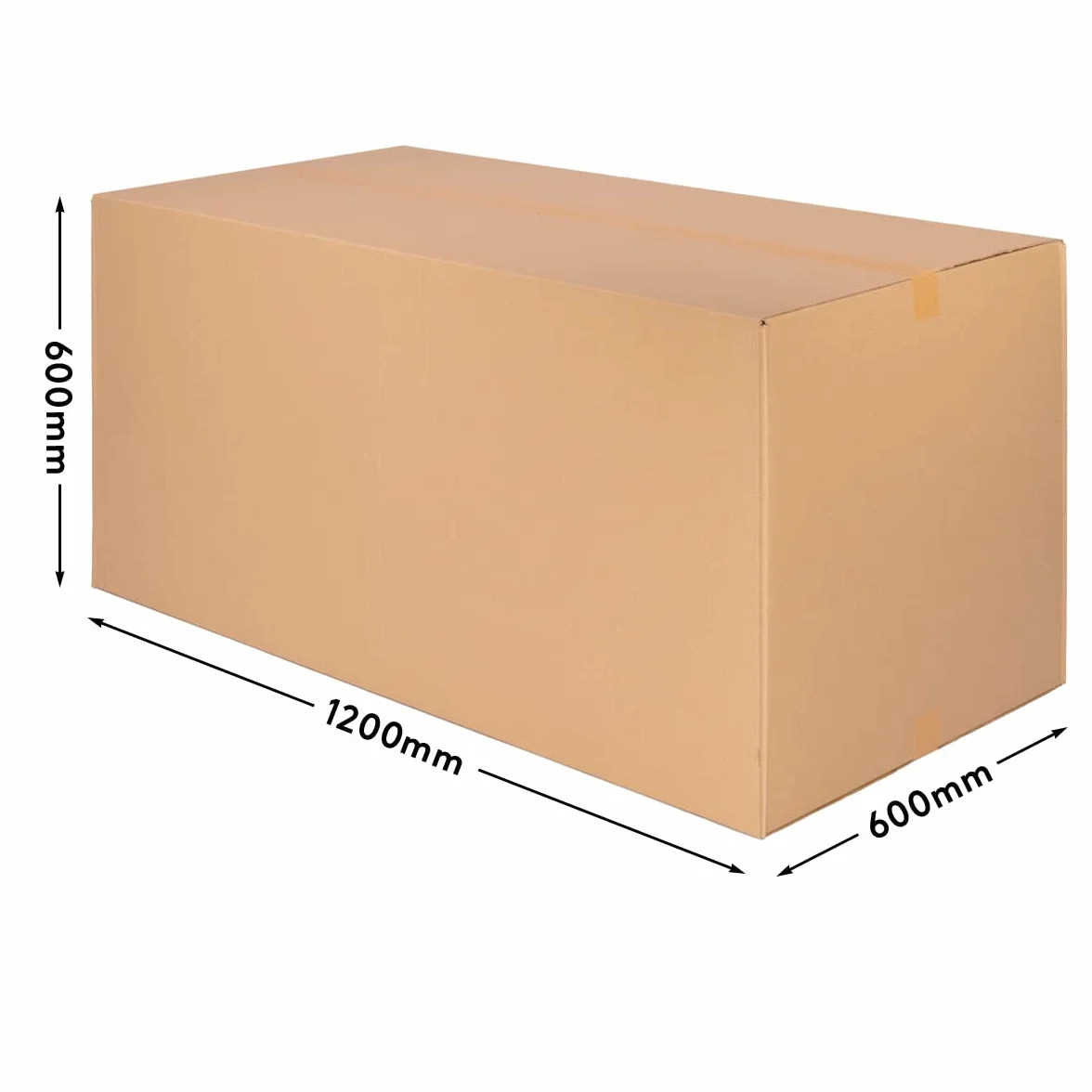 verpacking Karton składany 1200 x 600 x 600 mm, fala BC z wysokością 200, 400 mm, brązowy karton DHL | wersja i liczba sztuk do wyboru | maksymalny rozmiar opakowania DHL, karton wysyłkowy na duże