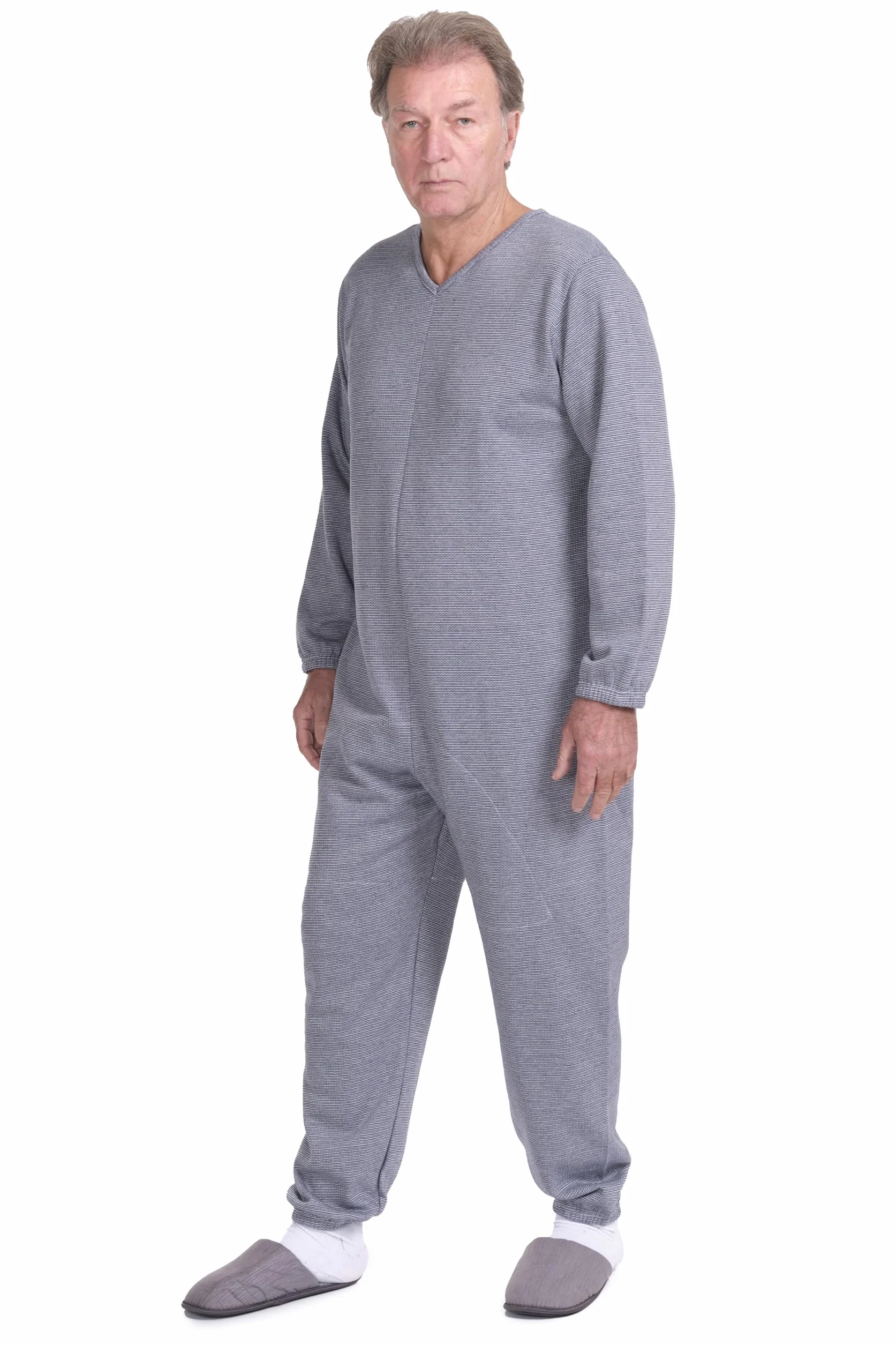 FERRUCCI COMFORT Zimowa piżama sanitarna z zamkiem błyskawicznym na plecach - 9014/1 - Mężczyźni/Kobiety - Idealna dla osób starszych - ciepła i oddychająca