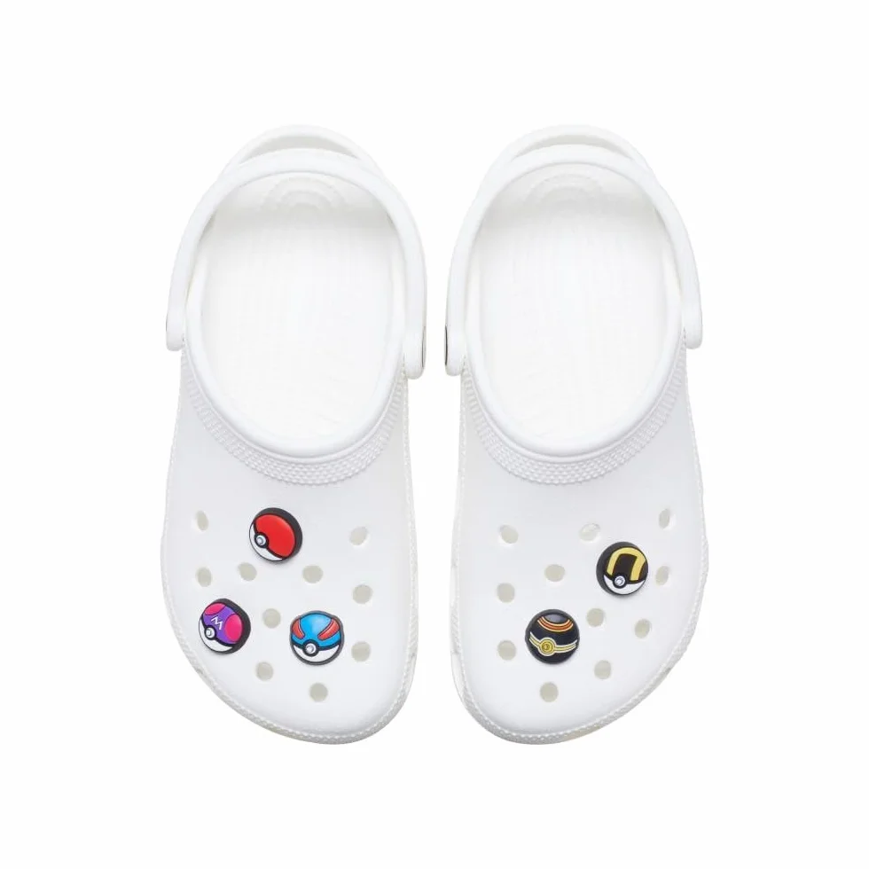 Crocs Uniseks Poke Ball 5-pak zawieszek do butów, wielokolorowe, jeden rozmiar, wielobarwny, Rozmiar Uniwersalny