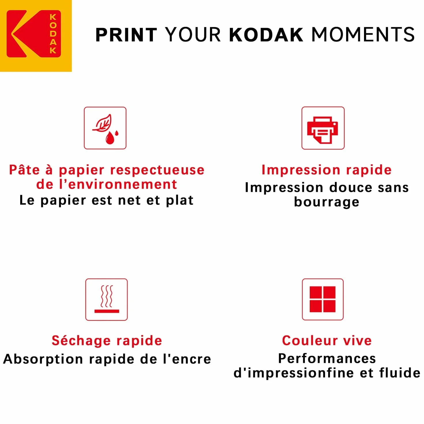 KODAK 9891175-20 arkuszy papieru fotograficznego 280g/m², błyszczący, format 13x18 cm, druk atramentowy