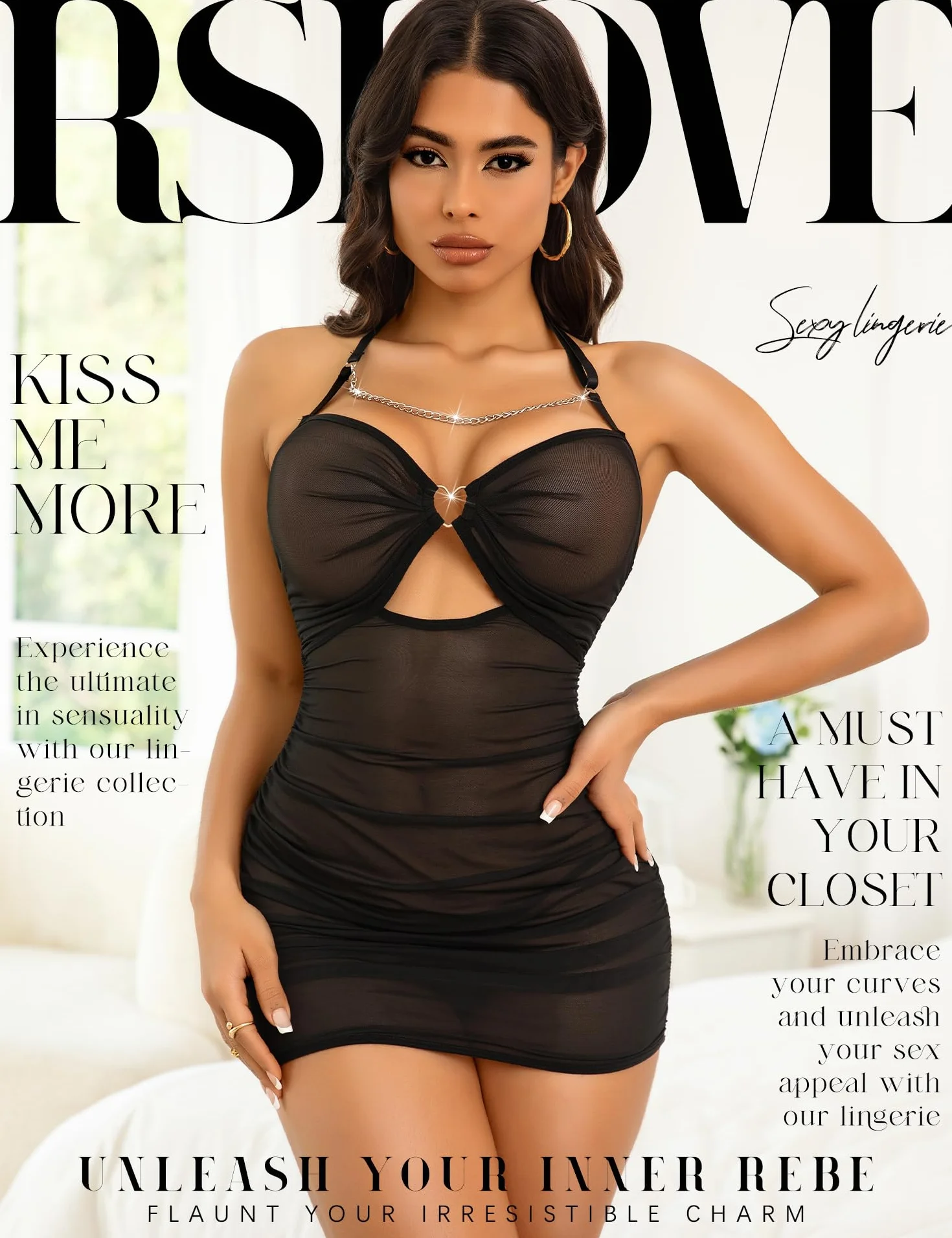 RSLOVE Bielizna Damska Seksowna Negligee - Babydoll Sukienka Przezroczysta Bielizna Stroje Koszula Nocna