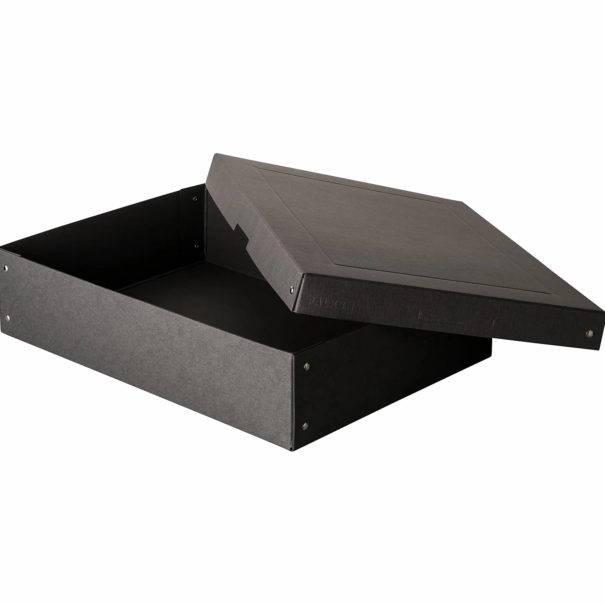 Oryginalny Falken PureBox Black. Made in Germany. 100 mm wysokości DIN A3. Pudełko do przechowywania z pokrywką ze stabilnego kartonu z recyklingu Niebieski anioł wegański pudełko na prezent pudełko
