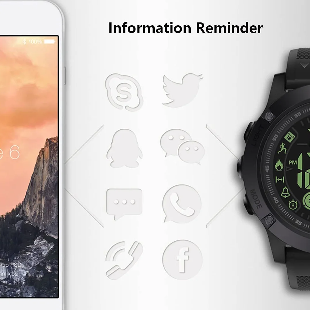 Smartwatches Sleep Tracker wodoszczelny IP68, krokomierz, do biegania, pływania, aktywności na świeżym powietrzu, zegarek sportowy, cyfrowy smartwatch dla mężczyzn i kobiet, z systemem Android iOS (czarny)