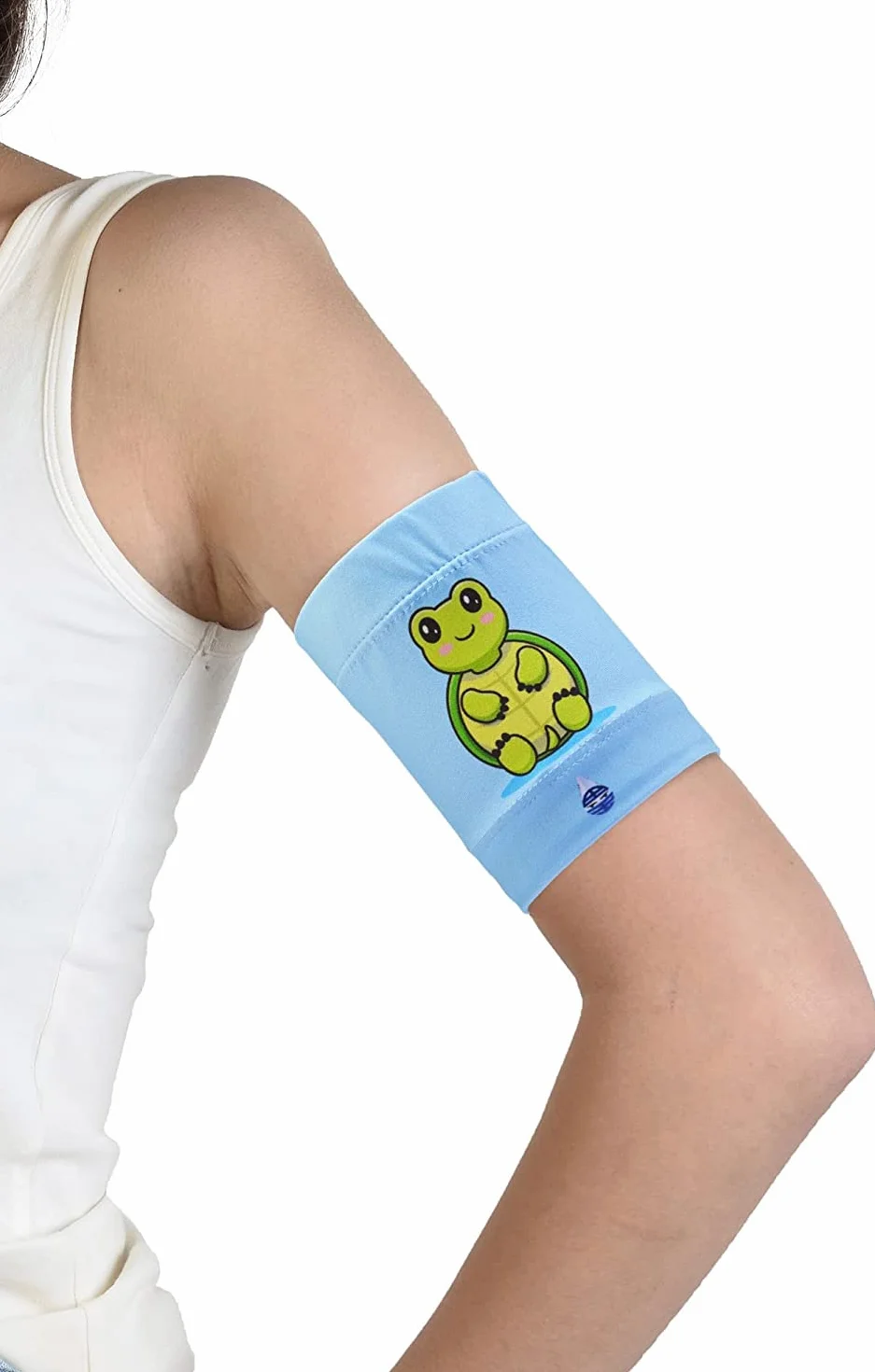 Dia-Band dla dzieci, opaska podtrzymująca i ochronna do czujnika glikemii Freestyle Libre, Medtronic, Dexcom lub Omnipod - opaska na głowę dla cukrzycy wielokrotnego użytku (Junior.XS (17-19 cm))