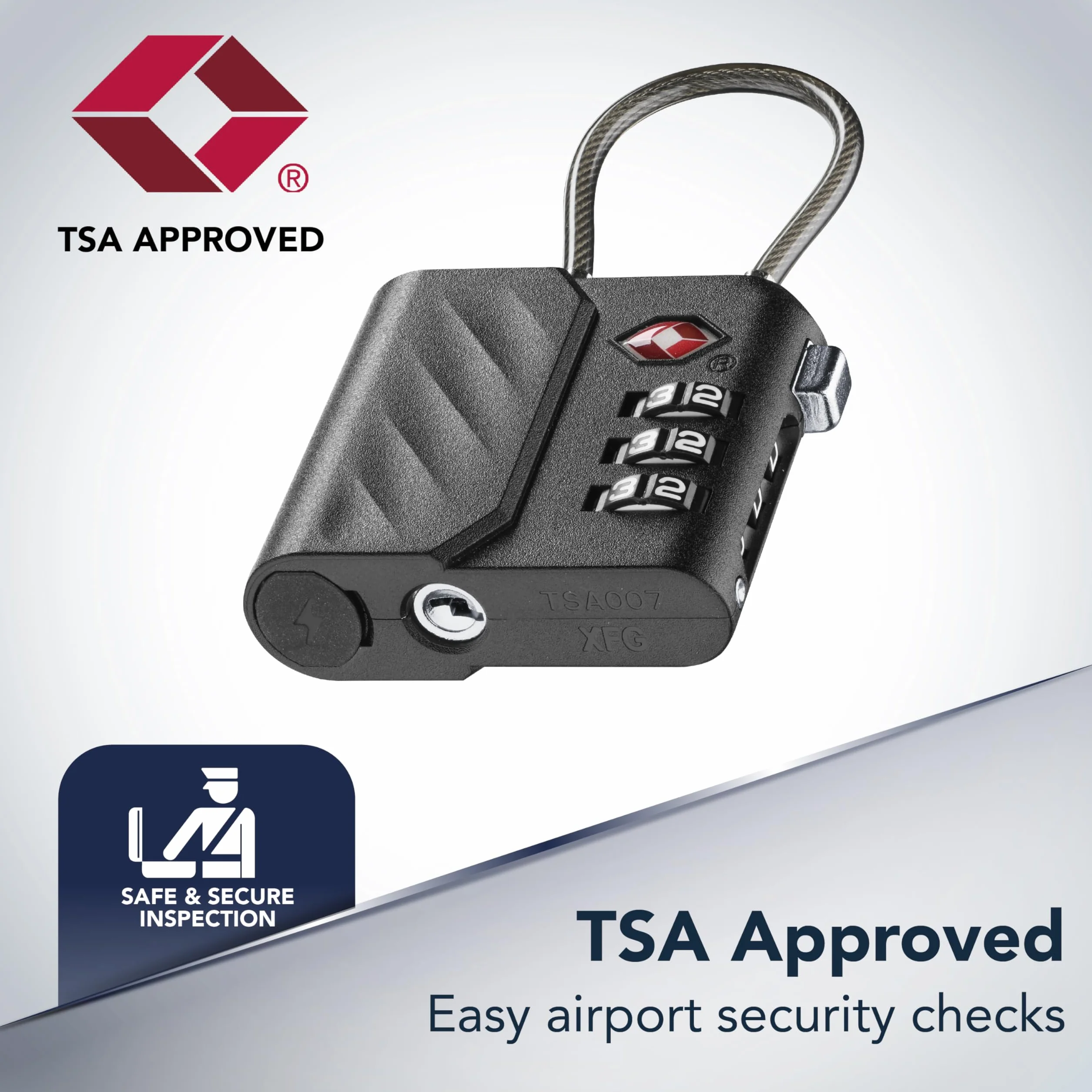 Cellularline Tracy Lock – zintegrowana kłódka z lokalizatorem, z Apple Find My Track, kompatybilna tylko z urządzeniami Apple, certyfikat TSA, szybkie ładowanie USB-C, kolor czarny