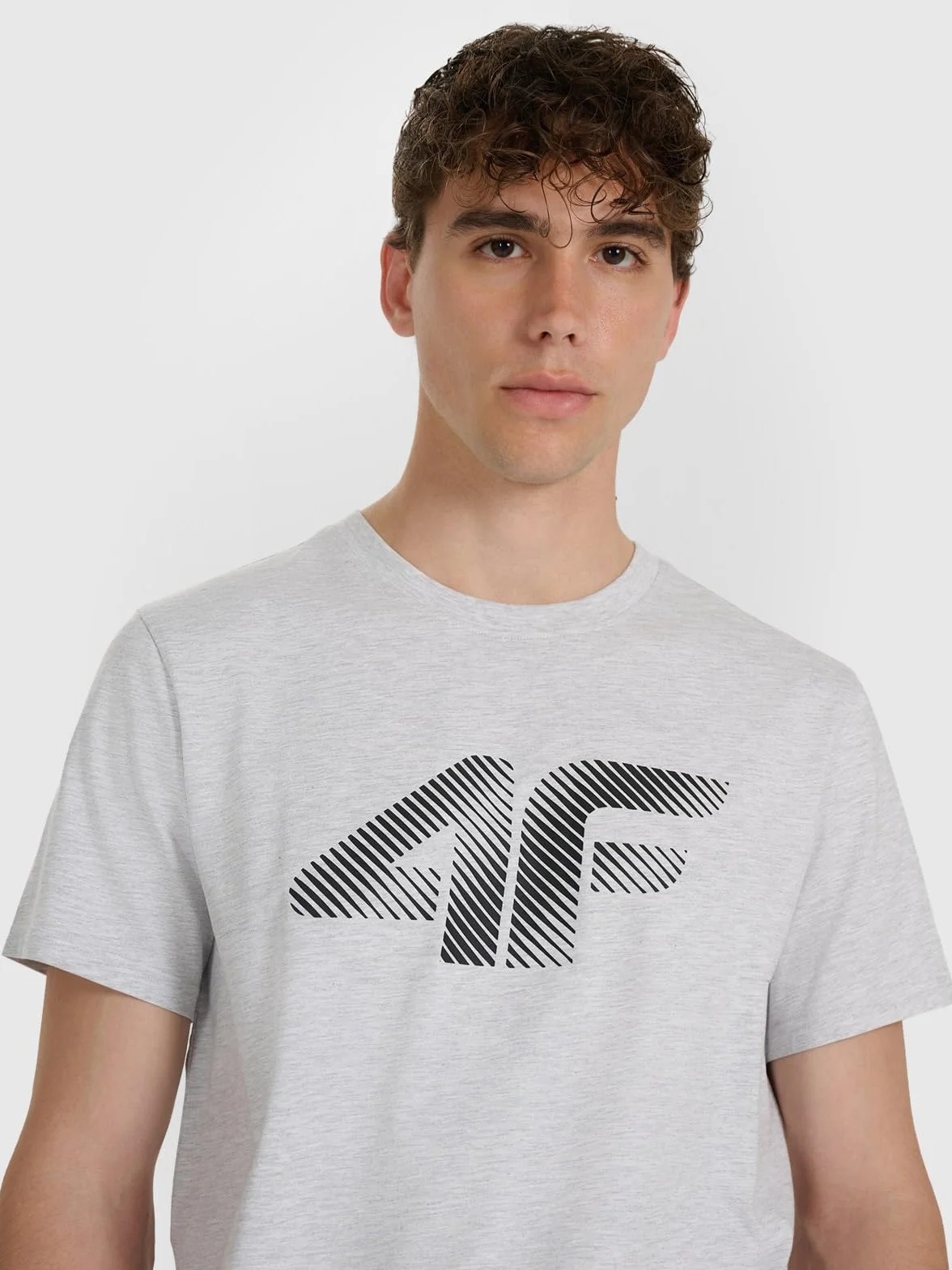 4F T-shirt regular z nadrukiem męski
