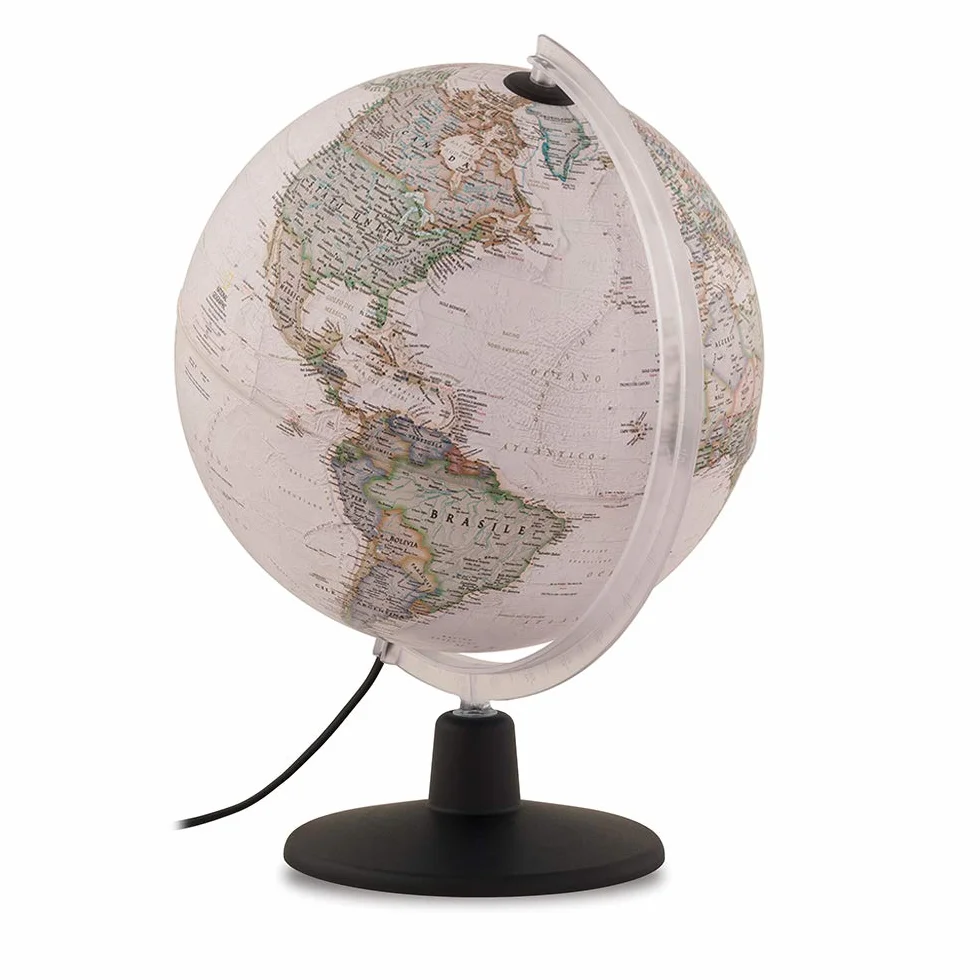 Tecnodidattica - Globus NATGEO Executive | Oficjalna kartografia fizyczno-polityczna National Geographic Executive w stylu starym | Jasne i obrotowe | Teksty w języku Polski | Średnica 30 cm