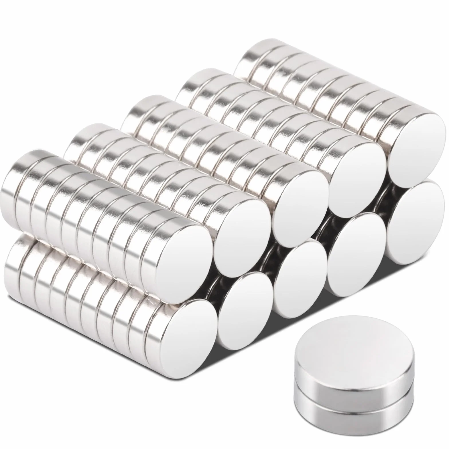 Magnesy 8x2 mm, małe, mocne neodymowe, mini 100 sztuk, okrągłe, do tablicy magnetycznej, korkowej, lodówki, suchościerali, rzemiosła, zdjęć