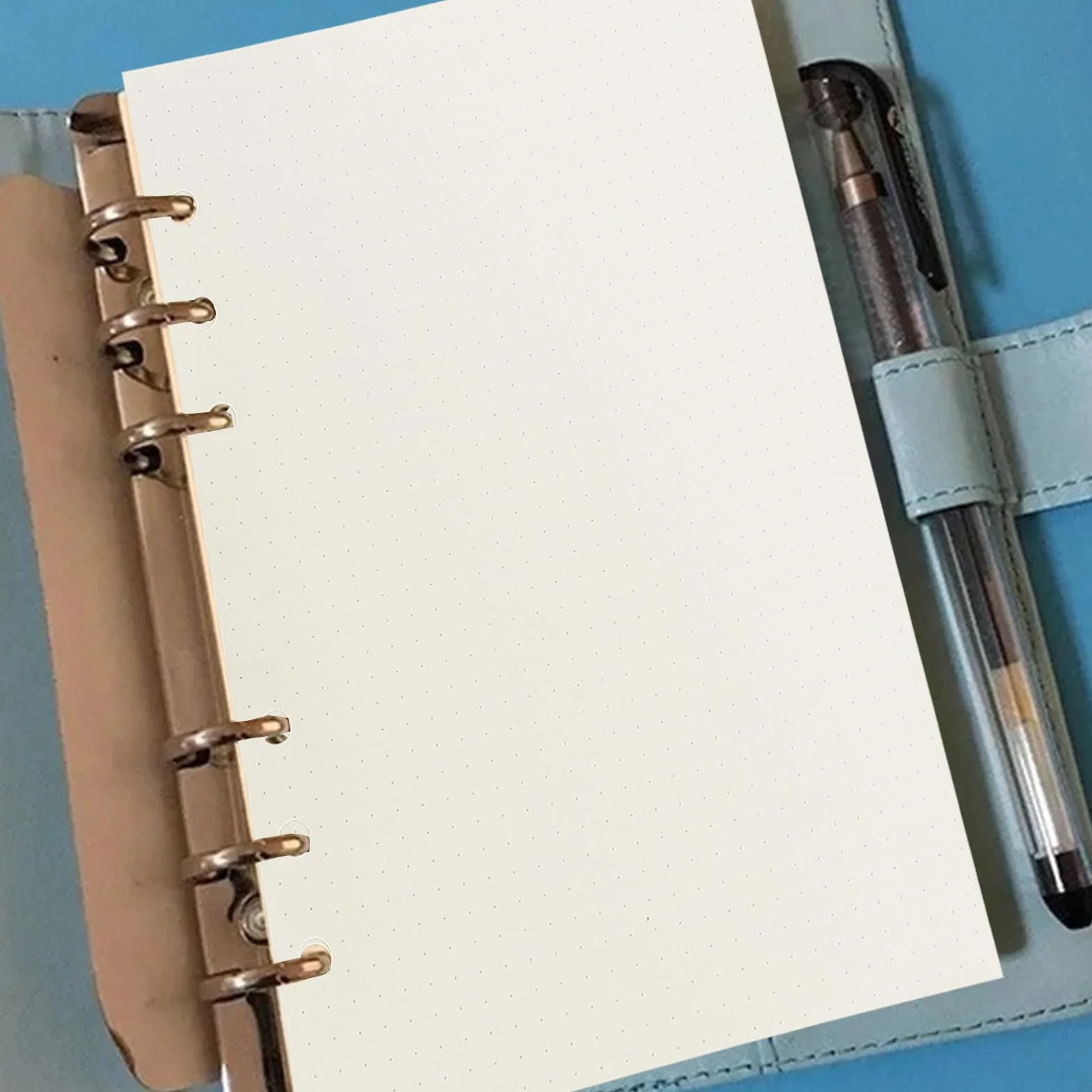 Papier uzupełniający A5 w kropki, 10 sztuk, 450 arkuszy, segregator 6 otworów, do notatnika