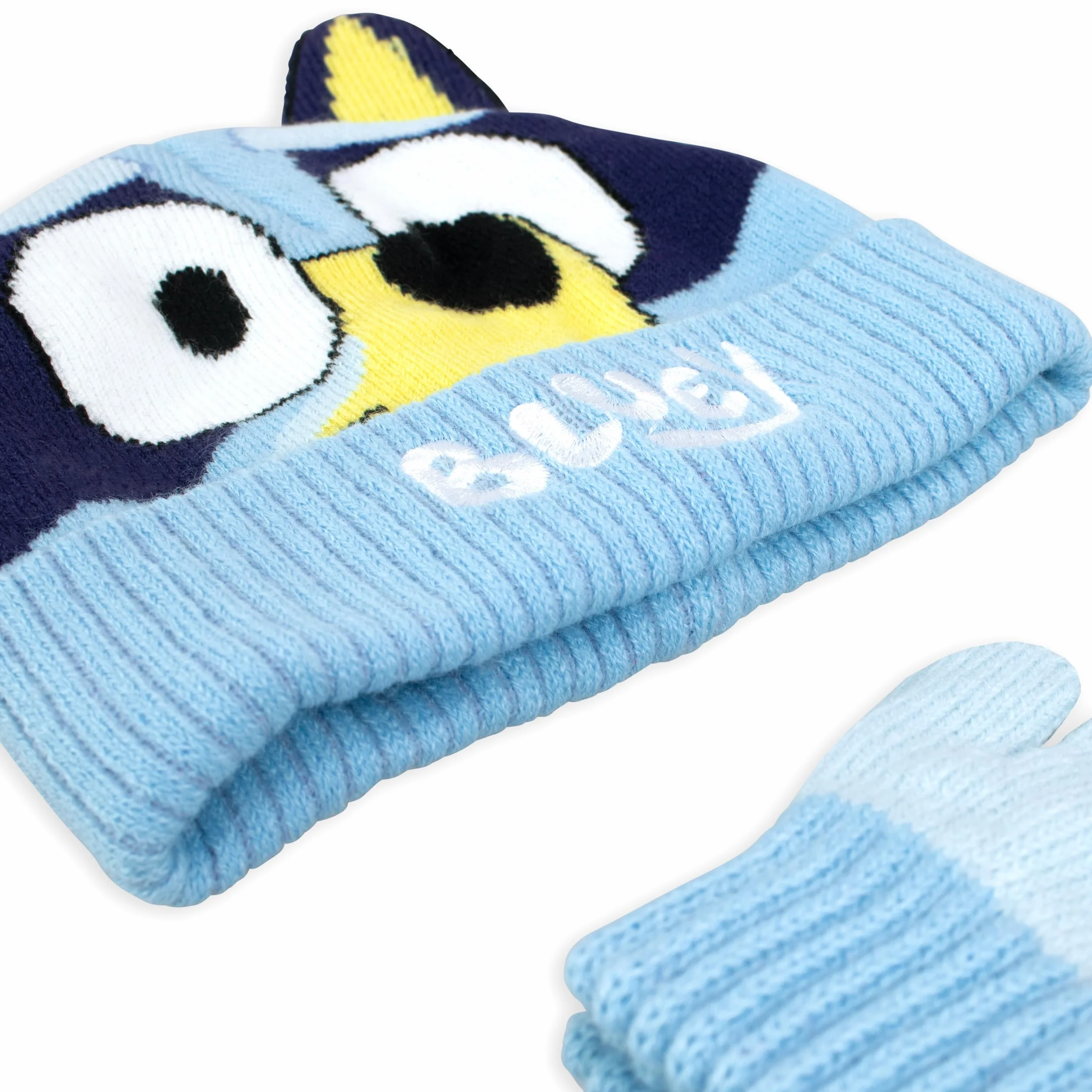 Zestaw czapek i rękawiczek Bluey Kids | Czapki i rękawiczki zimowe dla dziewcząt i chłopców | Czapka dziecięca | Oficjalny towar