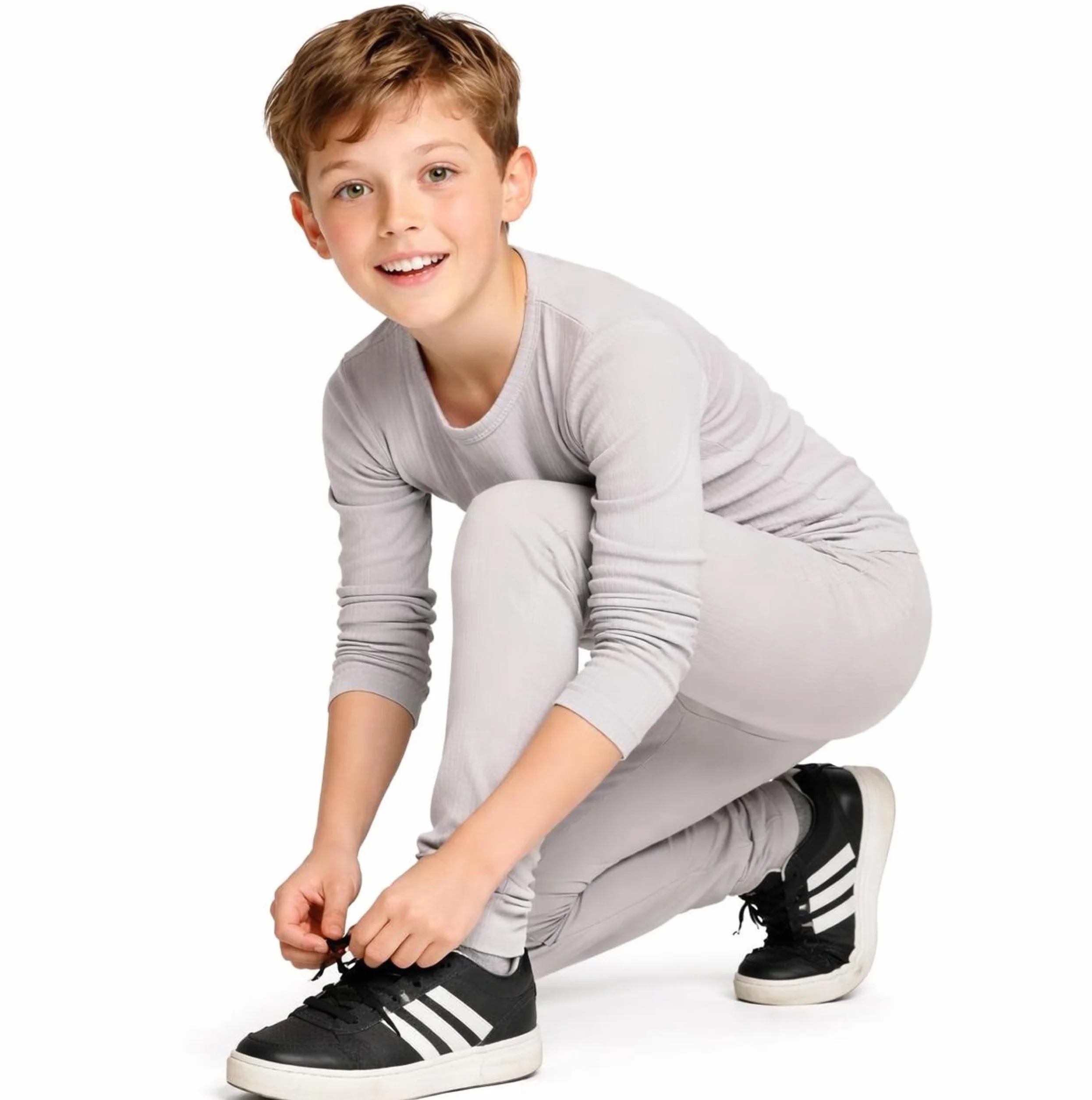 Cocain underwear Długie spodenki termiczne dla dzieci, 2 sztuki, szorstkie, przytulnie ciepłe, 122/128-158/164