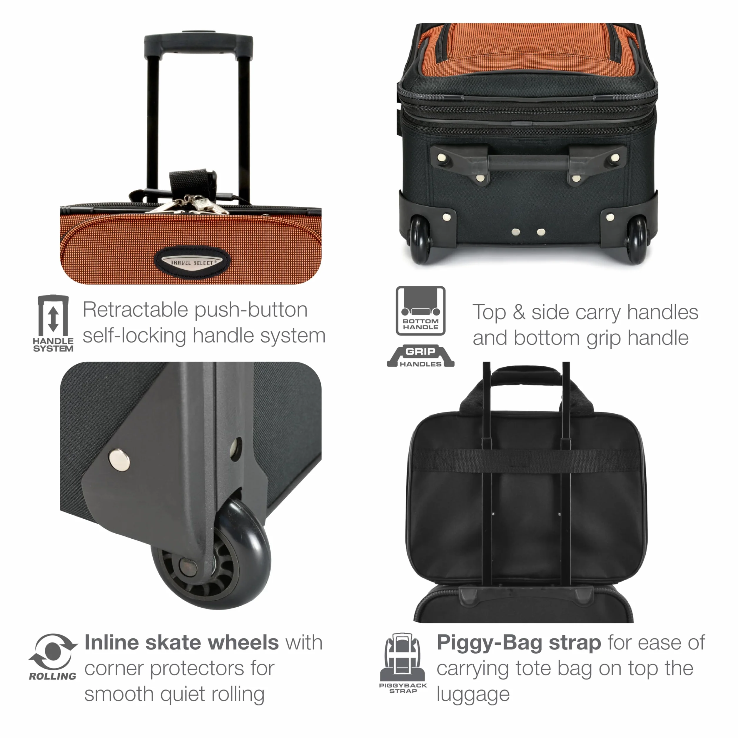 Travel Select Amsterdam walizka składana na kółkach, Szary, 2-Piece Set