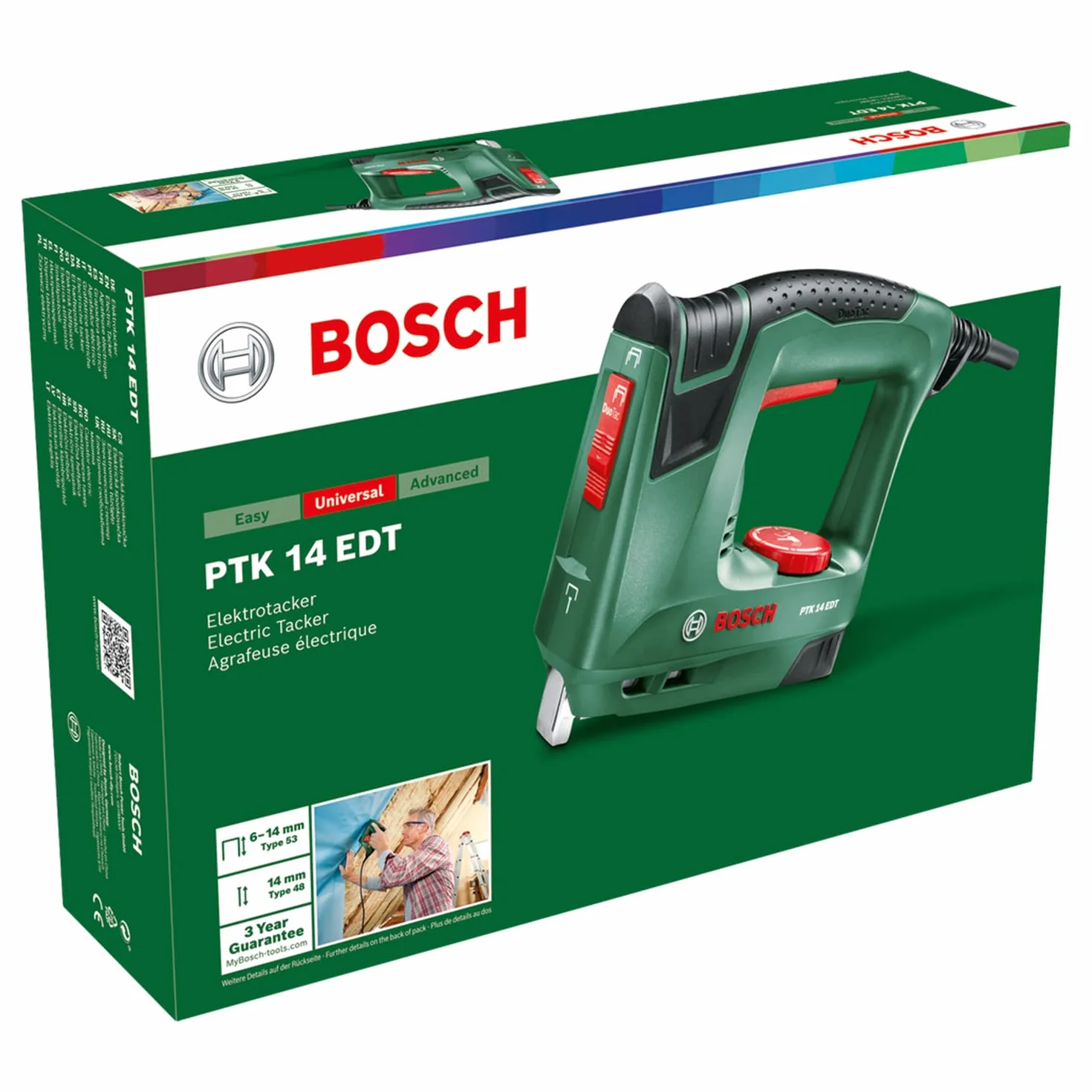 Bosch PTK 14 EDT Zszywacz Elektryczny, 1000 Zszywek, Zielony