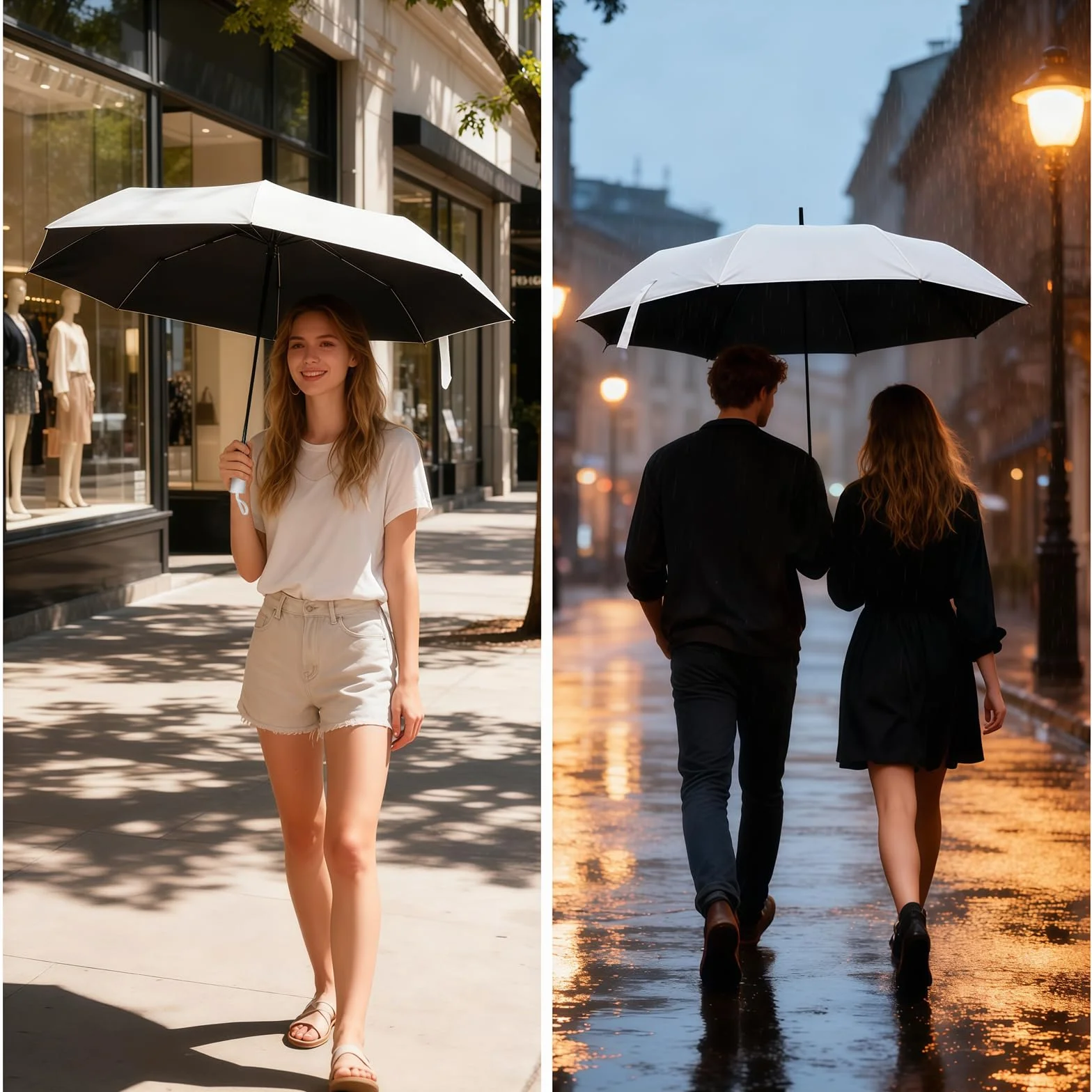 Automatyczny mini parasol – kompaktowy, lekki parasol kieszonkowy z ochroną UV, wodoszczelny i składany, idealny w podróży i dla dzieci